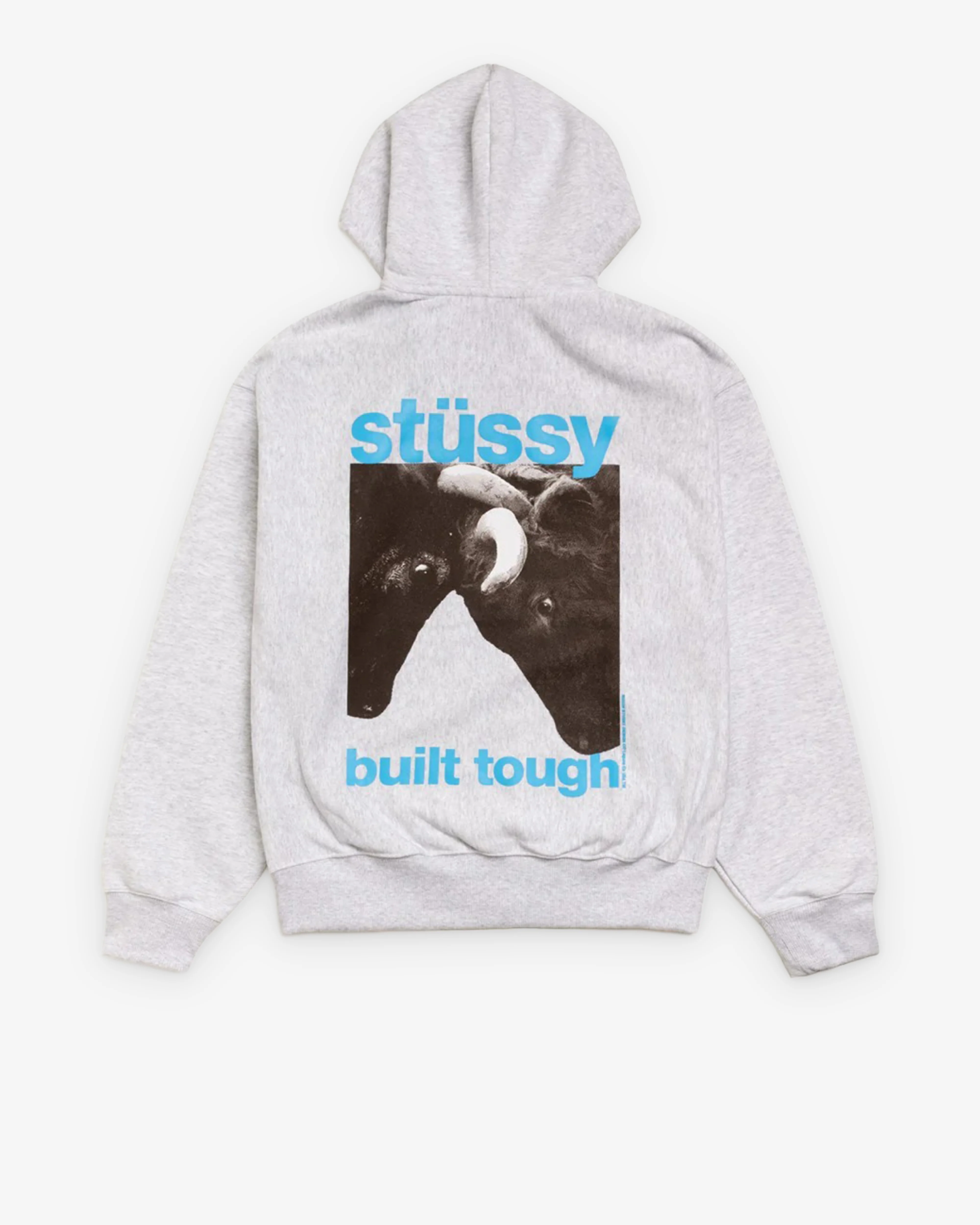 Stüssy - Men's Built Tough Zip Hood - (Ash Heather) - Image 2