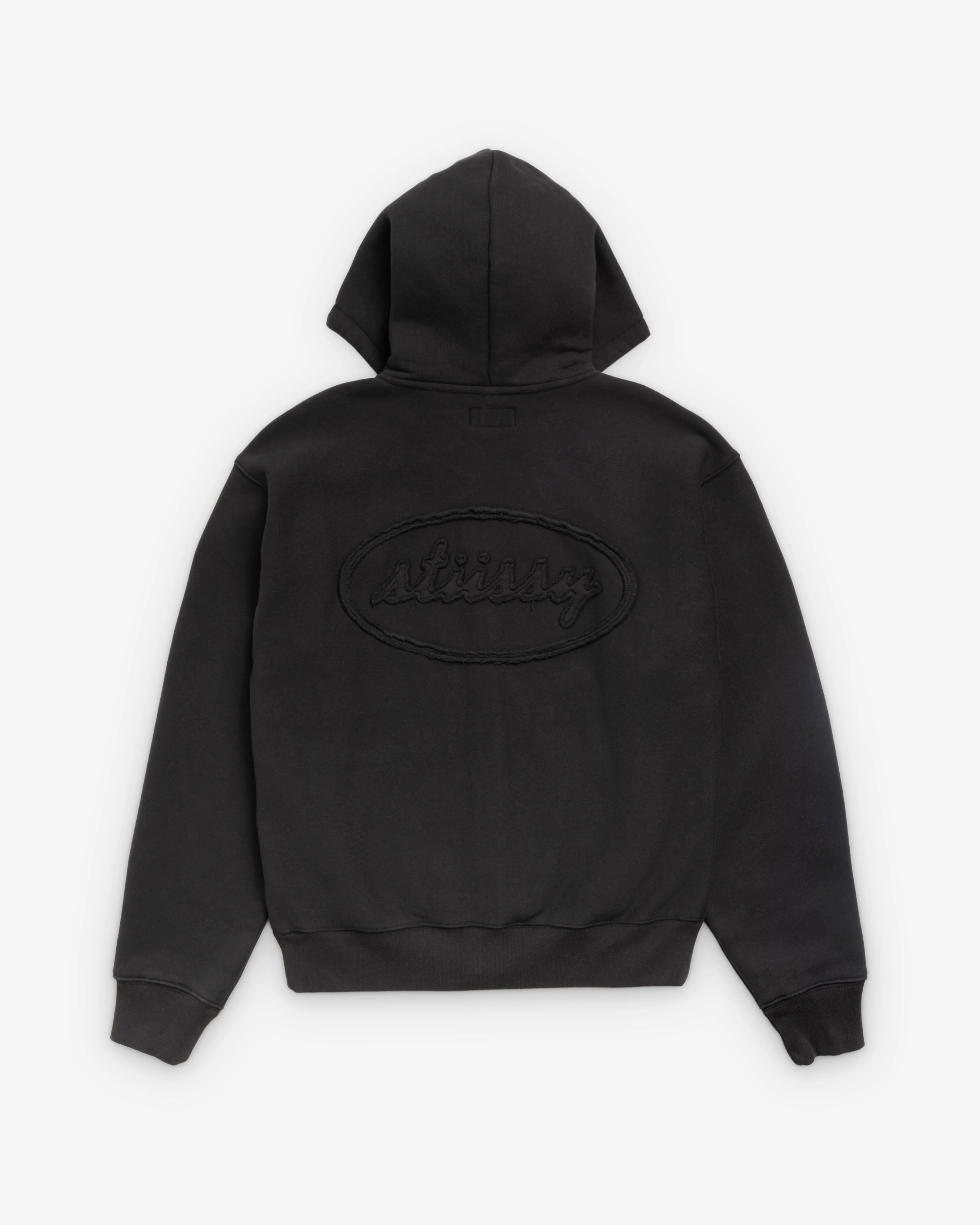 Stüssy - Men's Cursive Applique Zip Hood - (Black) - Image 2