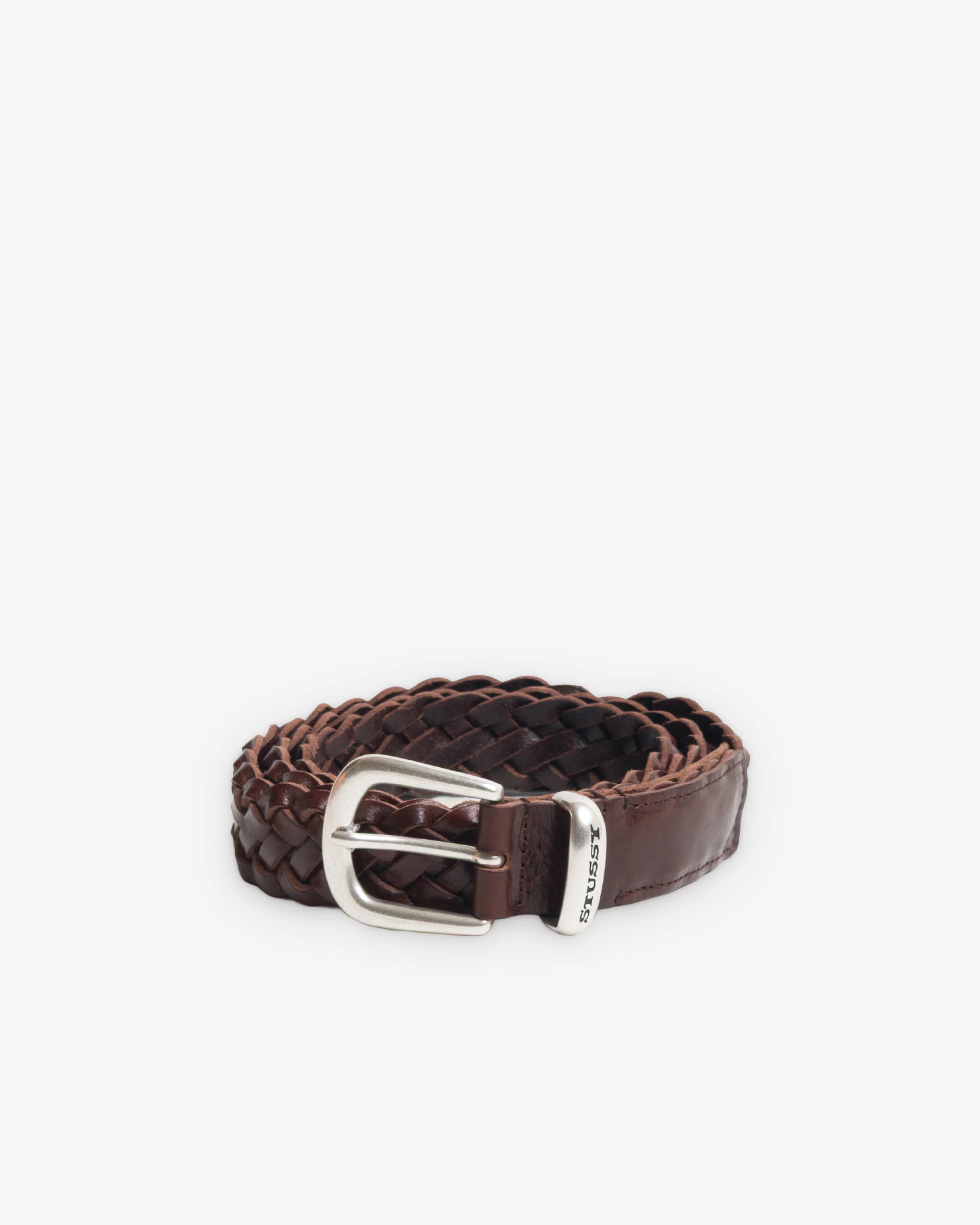 Stüssy - Men's Leather Braided Belt - (Brown)