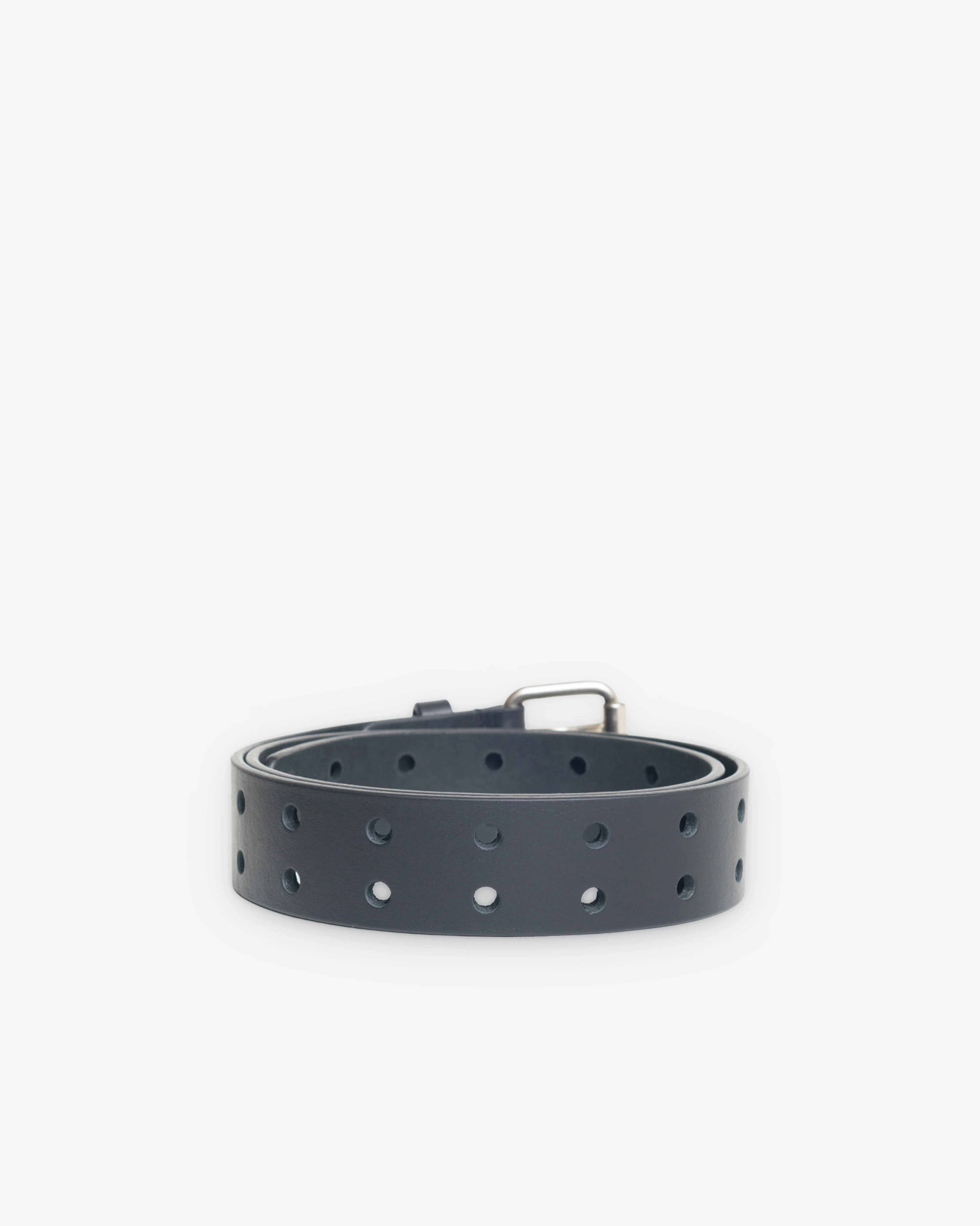 Stüssy - Men's Leather Punch Out Belt - (Black) - Image 2