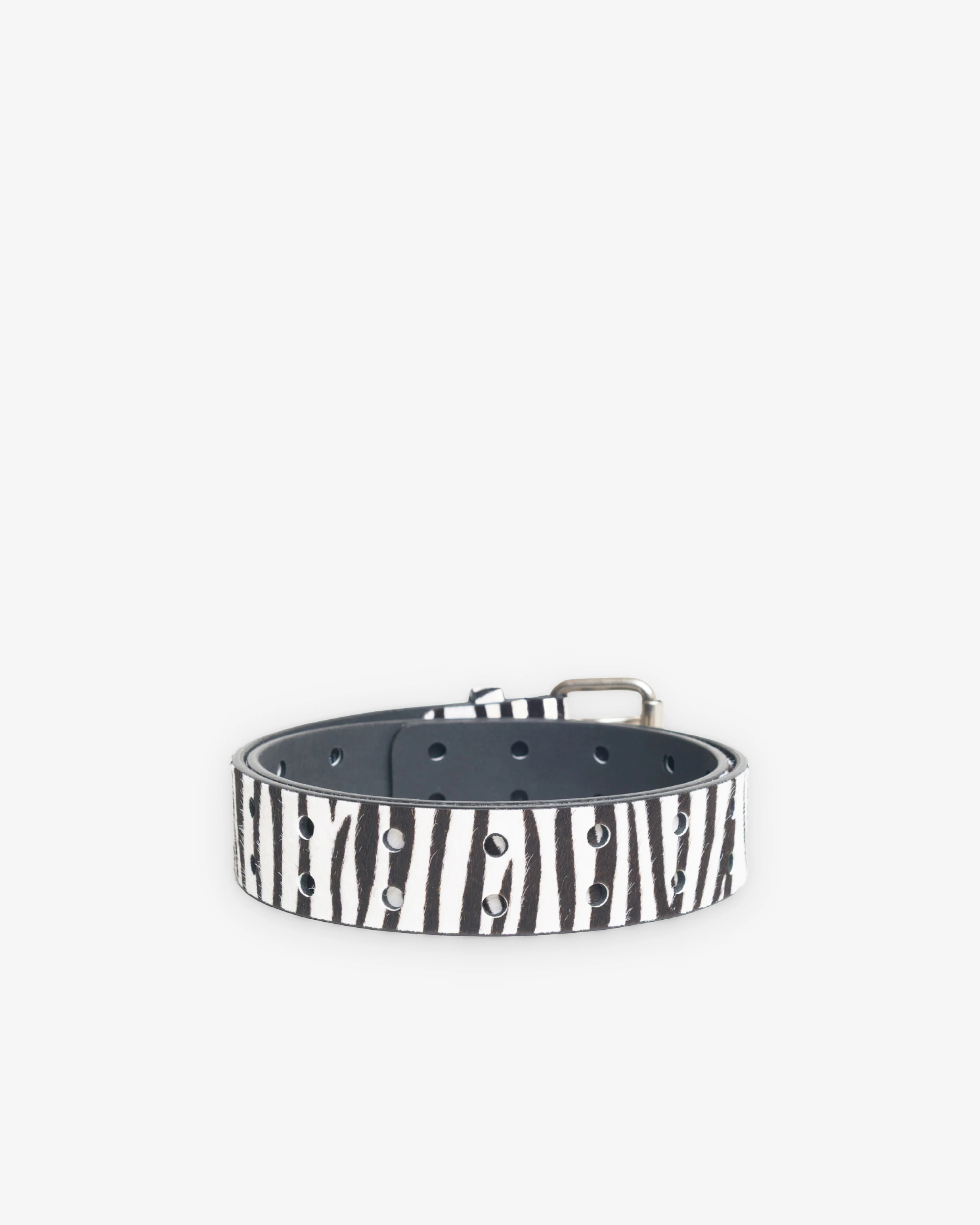 Stüssy - Men's Leather Punch Out Belt - (Zebra Print) - Image 2