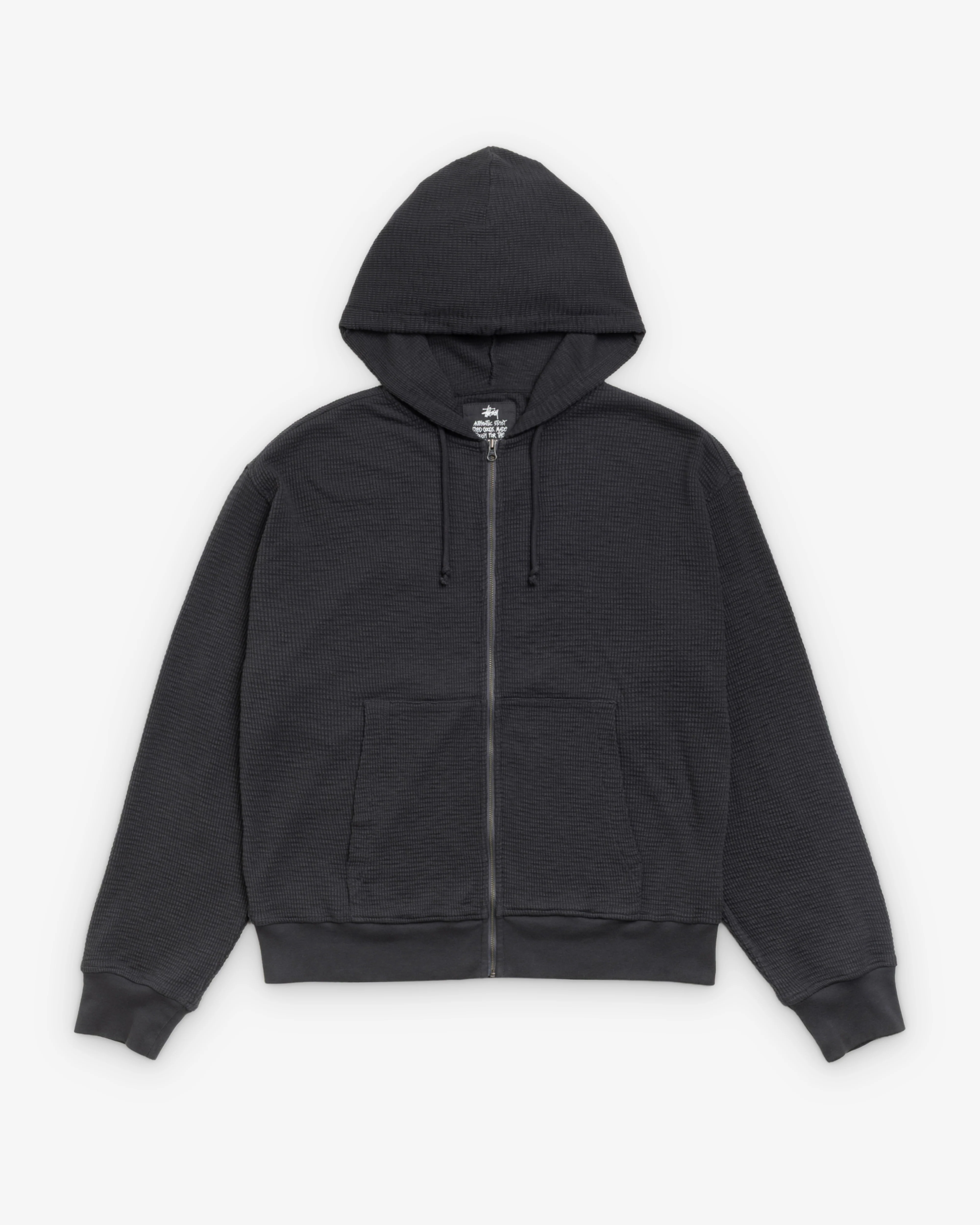 Stüssy - Men's Light Weight Thermal Hood - (Faded Black)