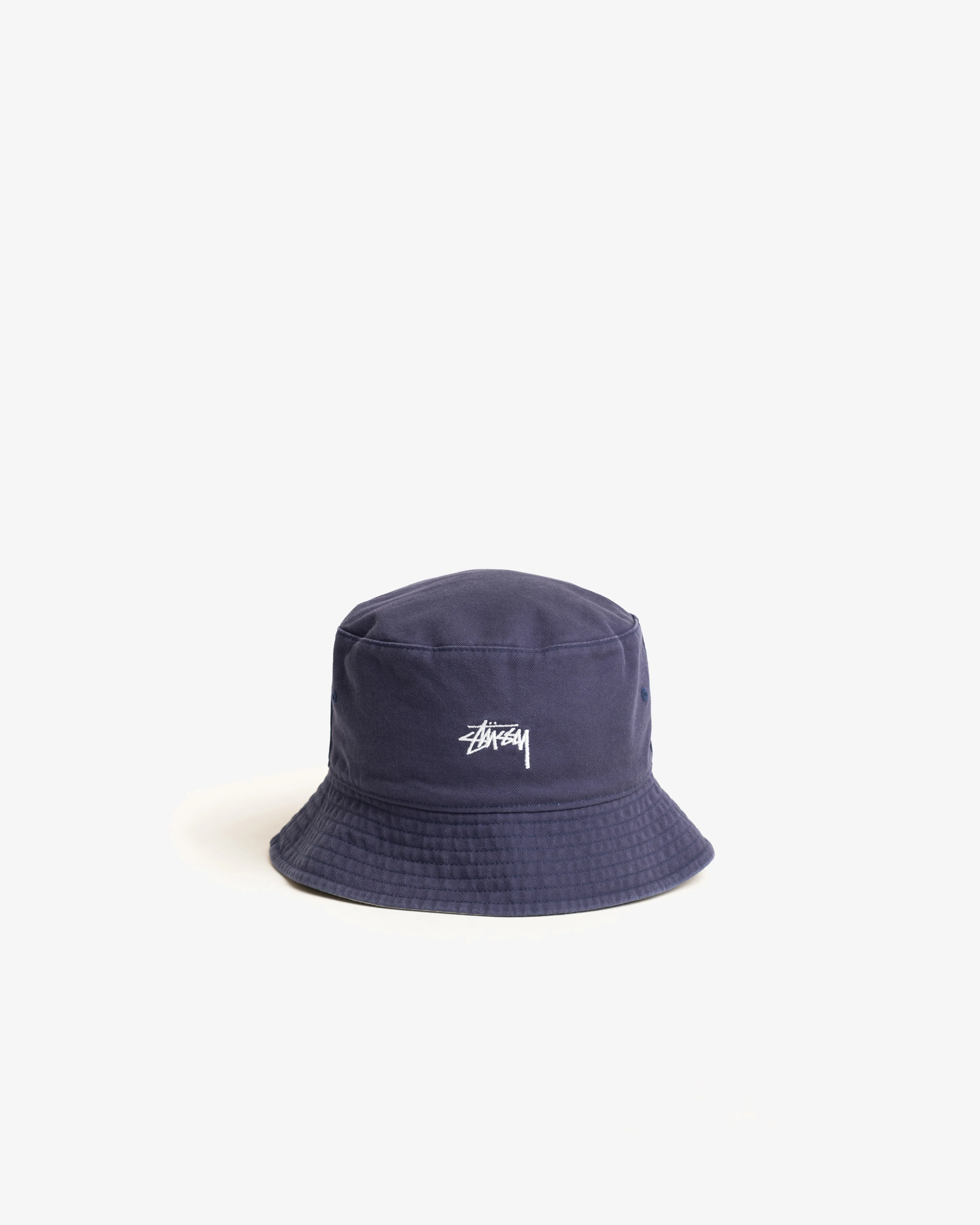 Stussy - Men's Reversible Stock Bucket Hat - (Navy Stripe)
