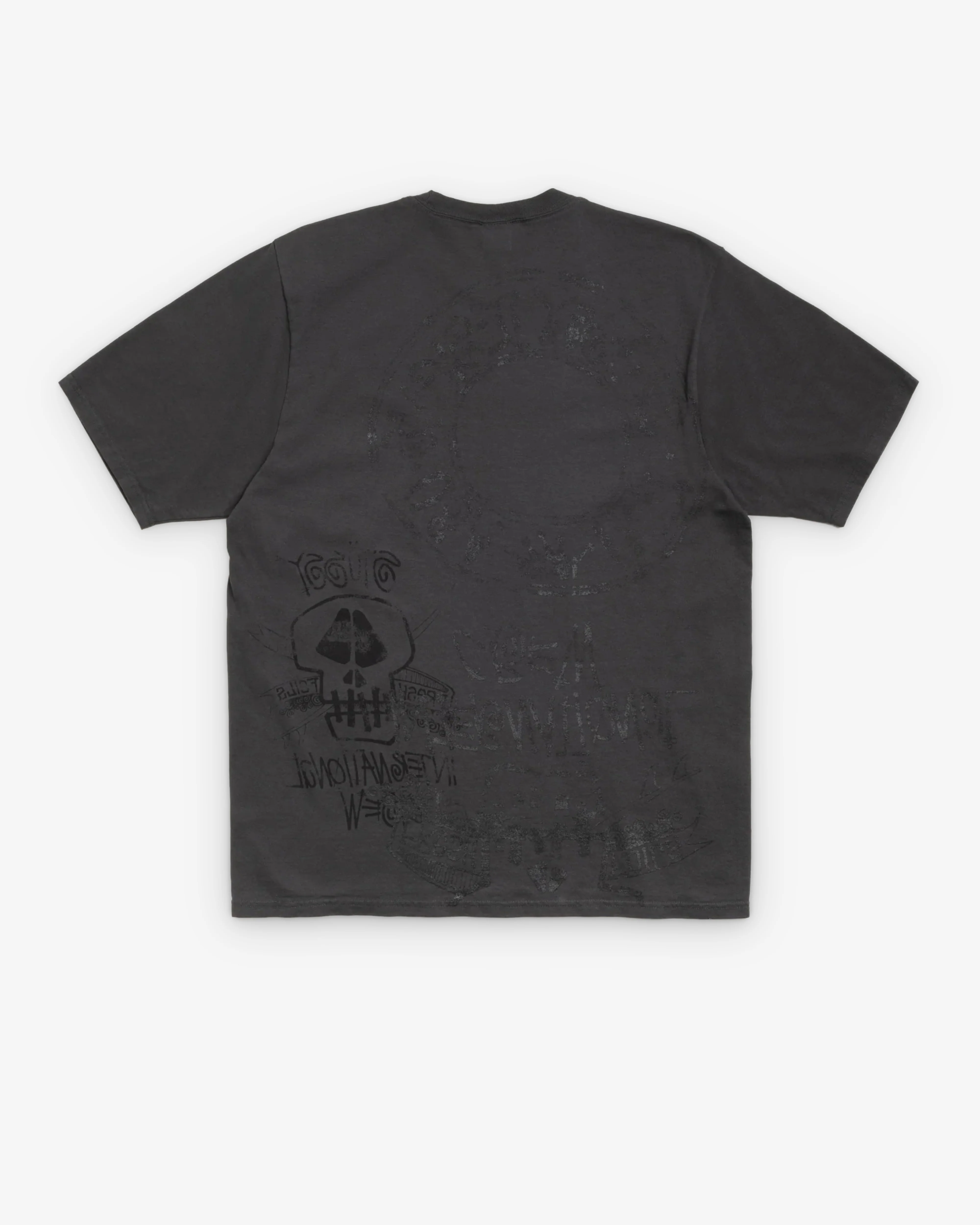 Stüssy - Men's Skulls Pigment Dyed Tee - (Faded Black) - Image 2