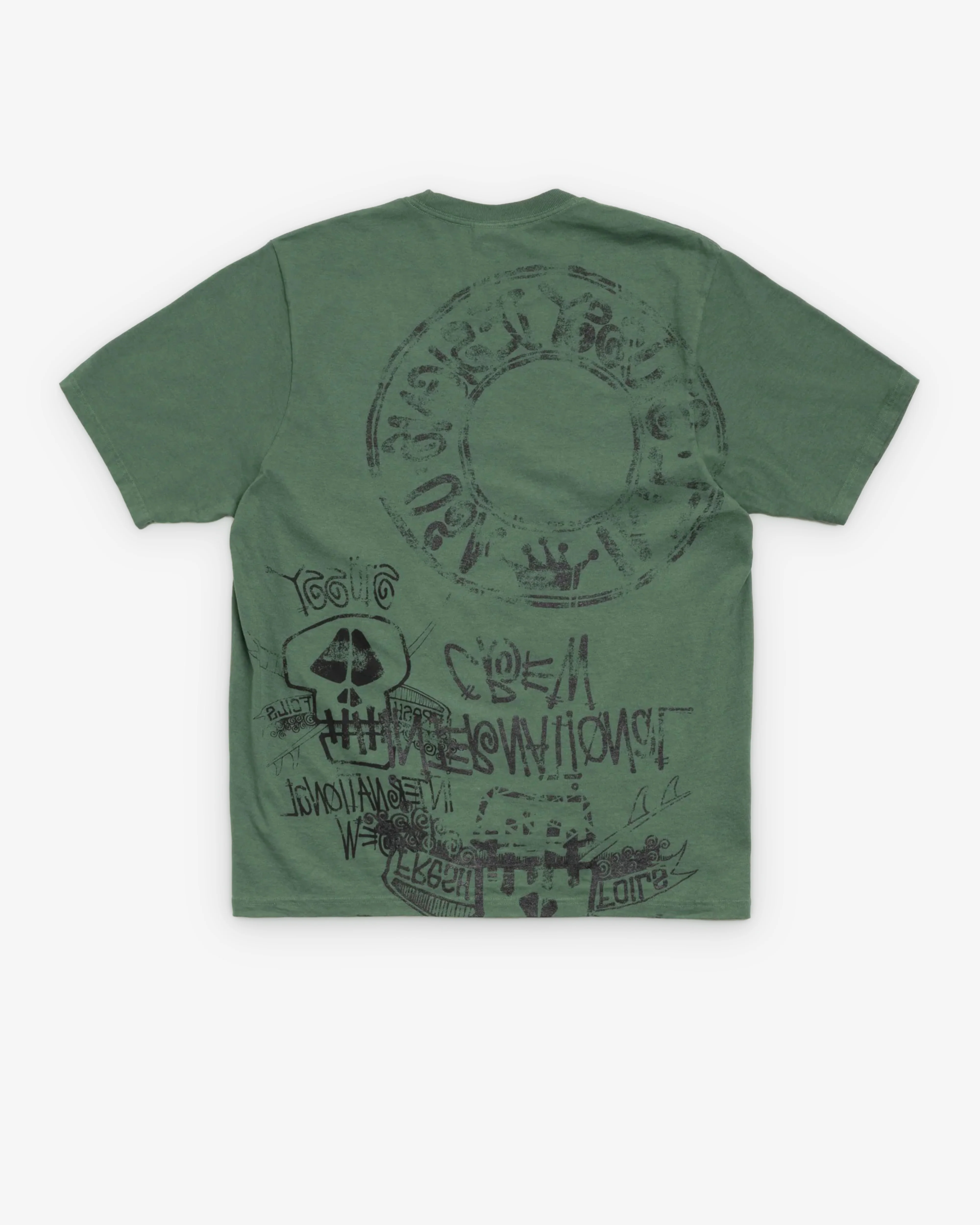 Stüssy - Men's Skulls Pigment Dyed Tee - (Pine) - Image 2