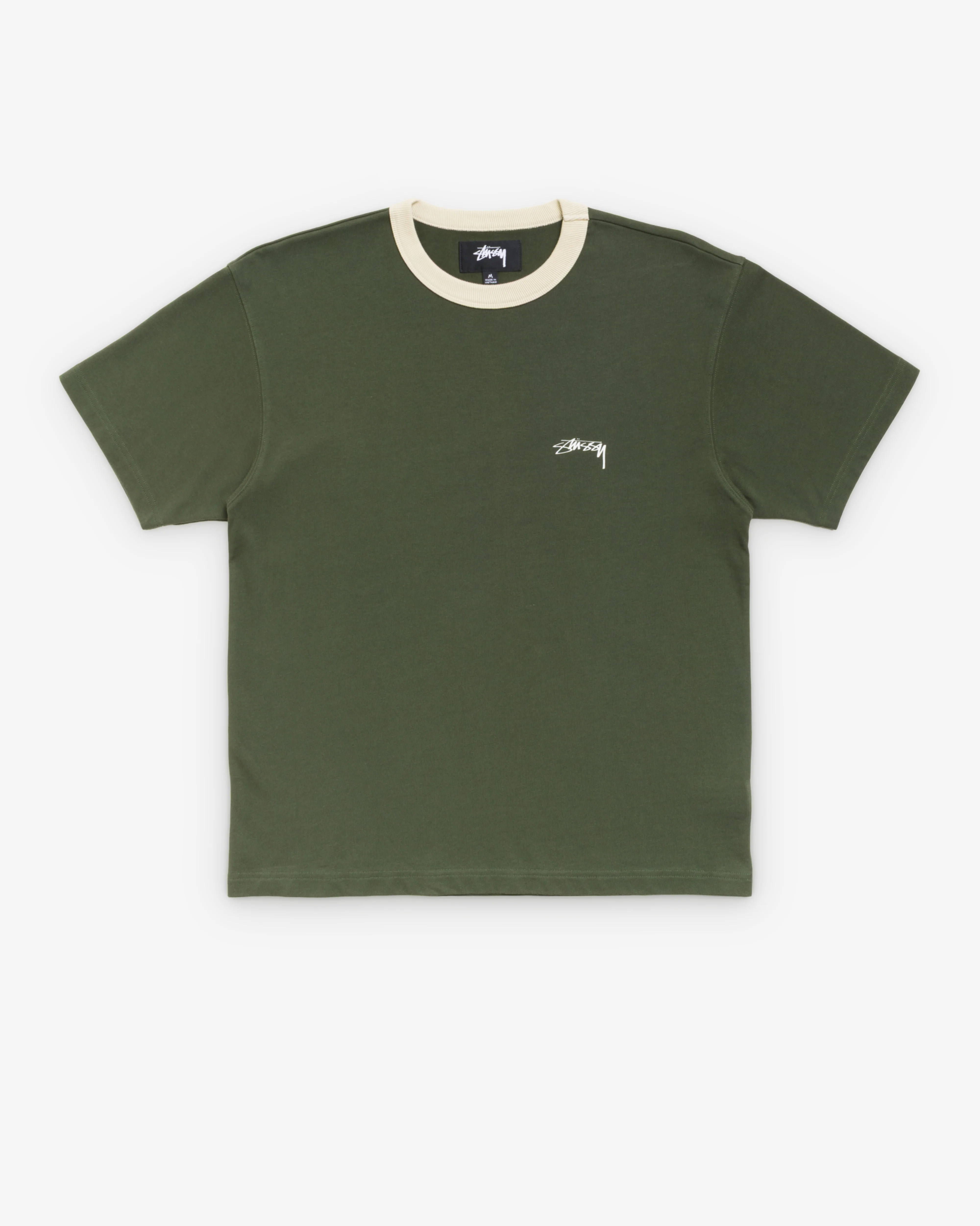 Stüssy - Men's Ringer Tee - (Olive)