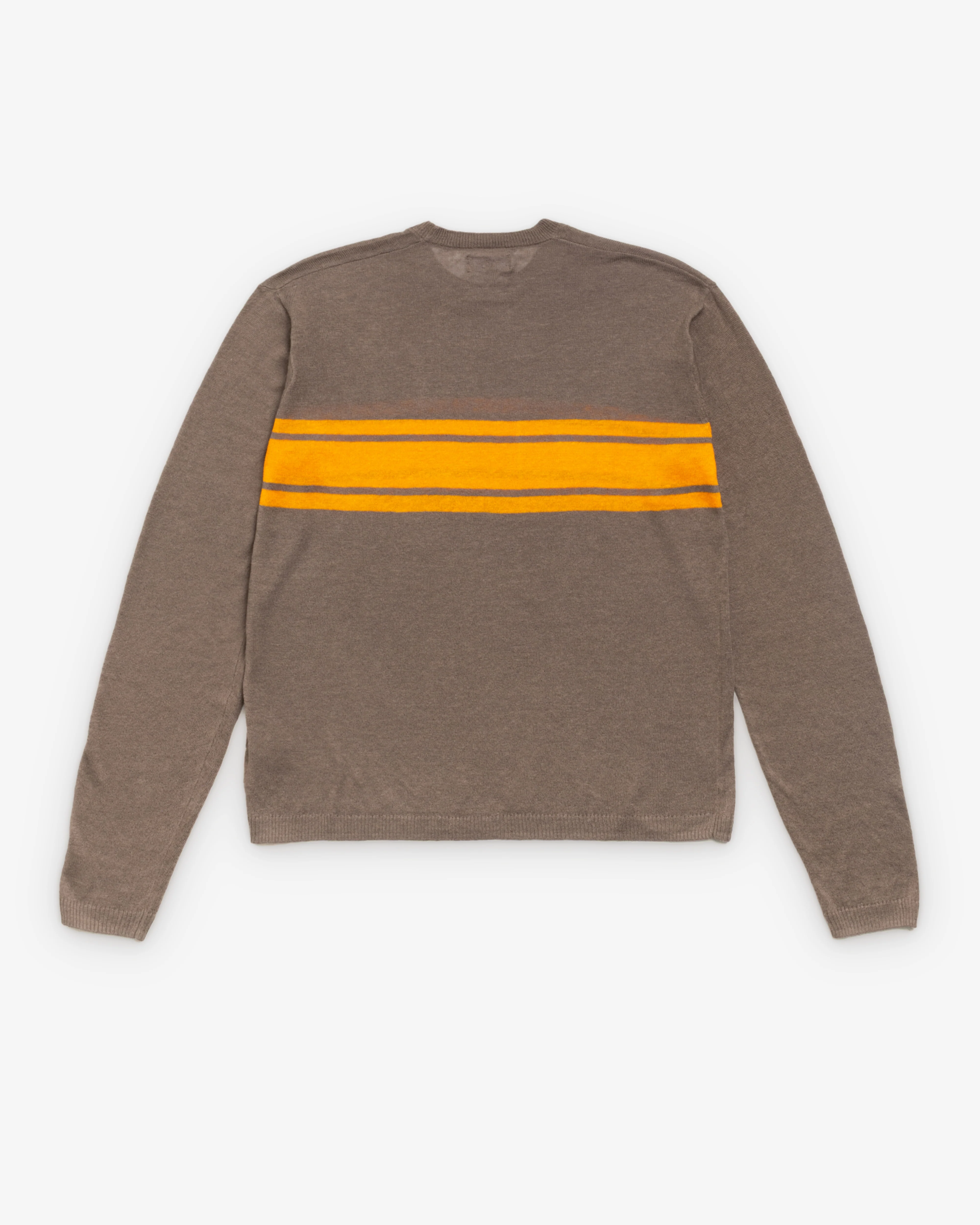 Stüssy - Men's Striped Long Sleeve Sweater - (Brown) - Image 2