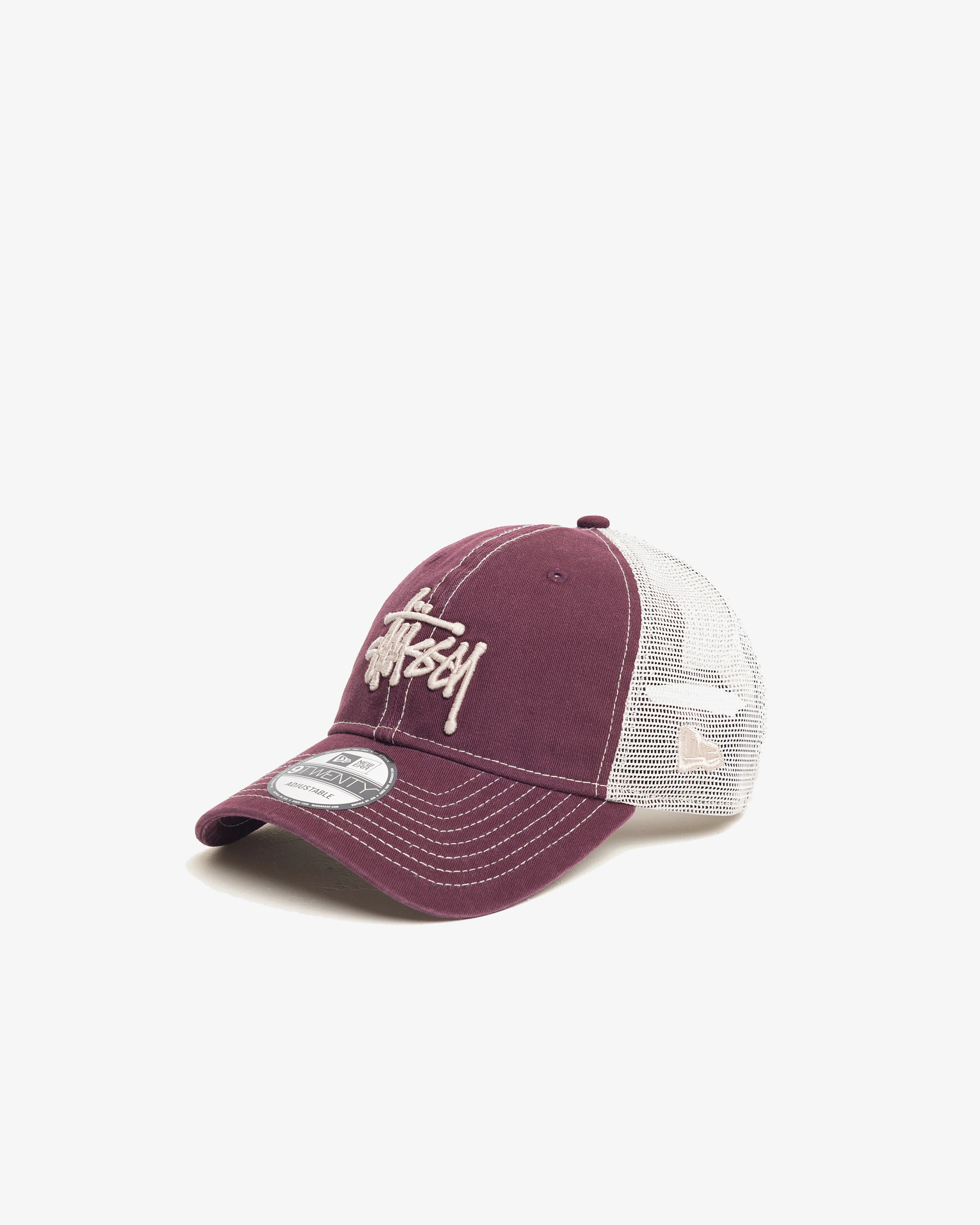 Stüssy - Men's Washed Basic Trucker 9Twenty - (Maroon) - Image 2