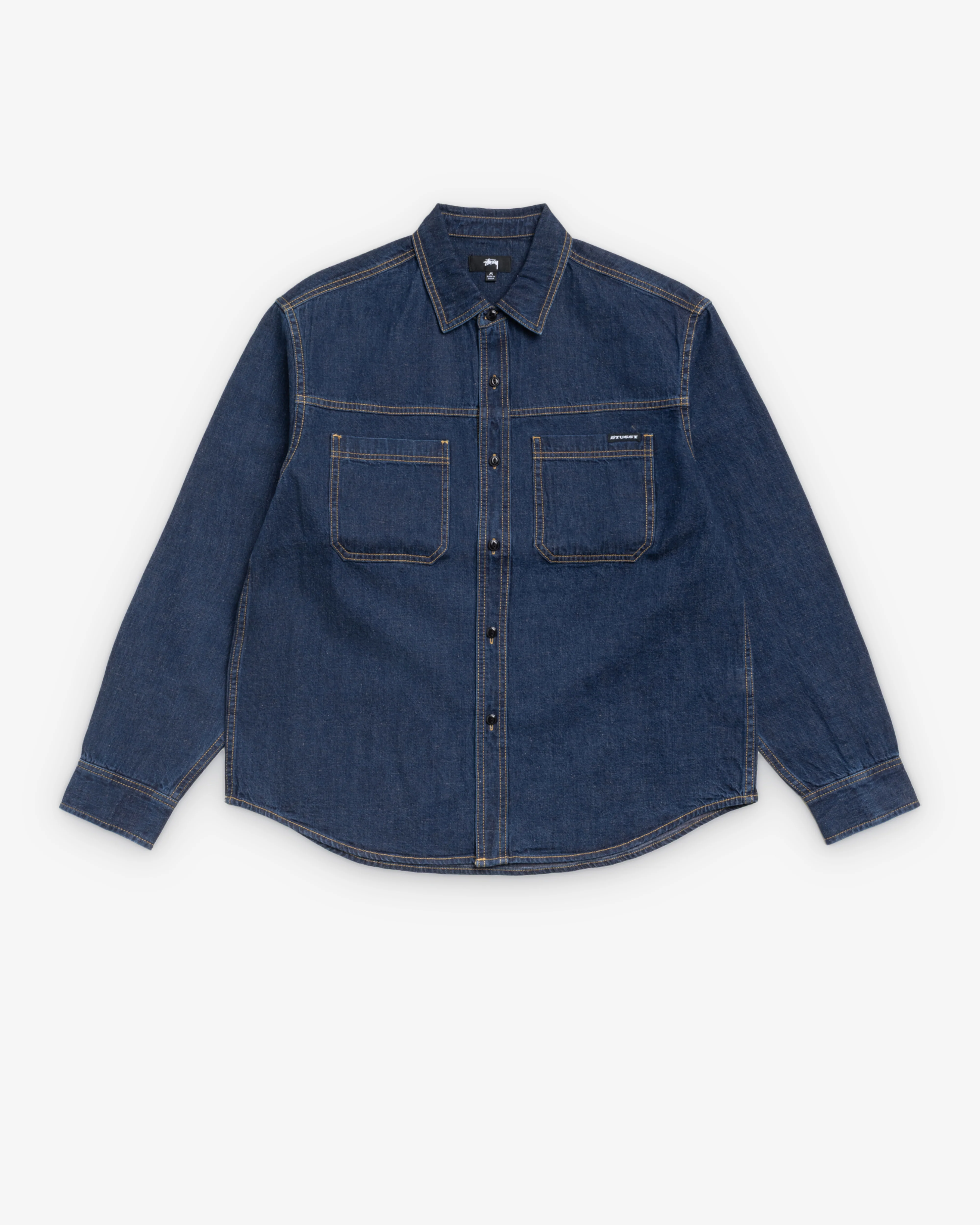 Stüssy - Men's Work Denim Shirt - (Dark Wash)