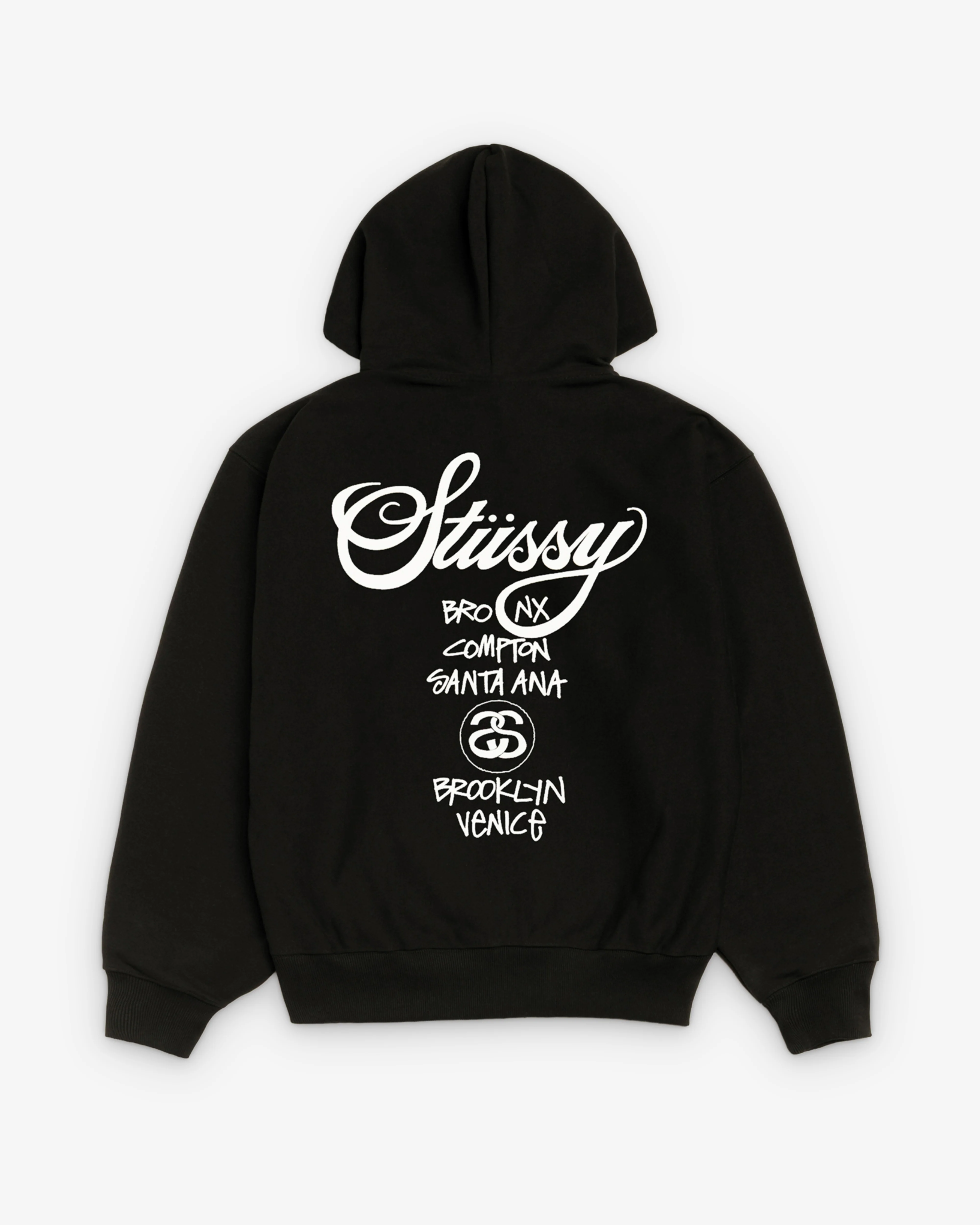 Stüssy - World Tour Zip Hood - (Black) - Image 2