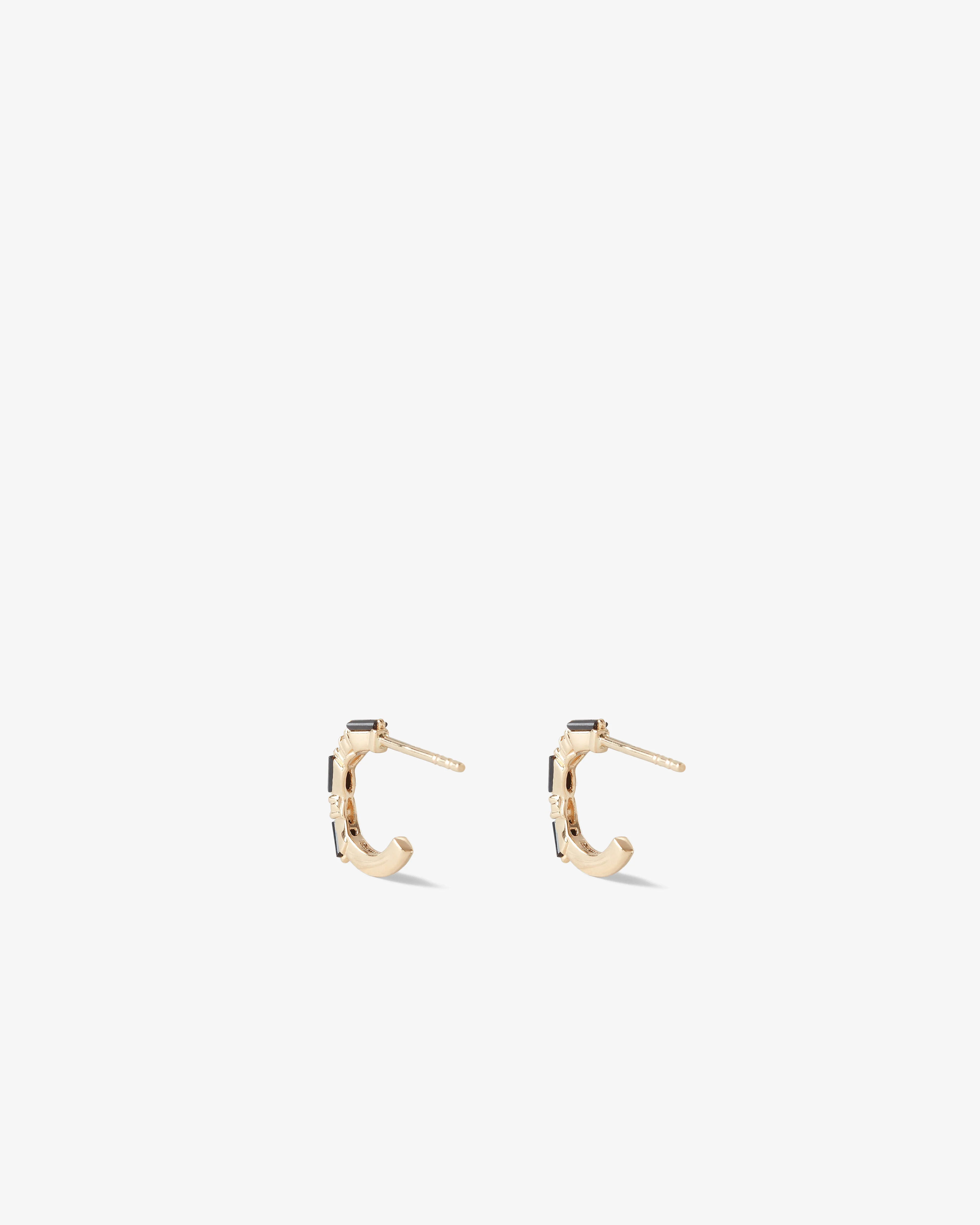 Suzanne Kalan - Women’s Black Sapphire & Diamond Earrings - (Yellow Gold) - Image 2