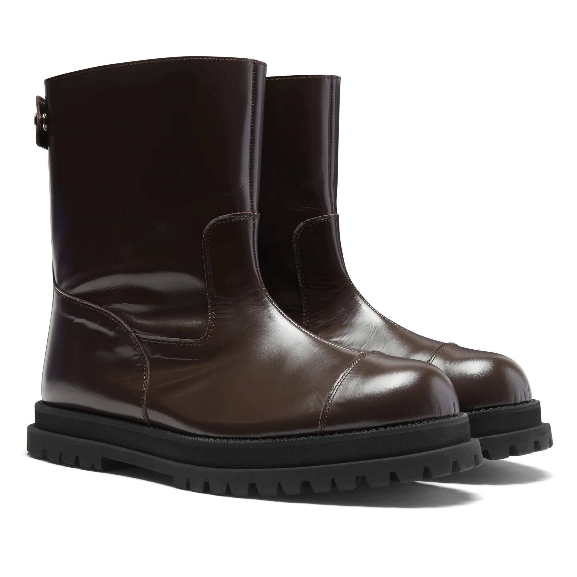 Tao - Ankle Leather Boots - (Brown) - Image 3