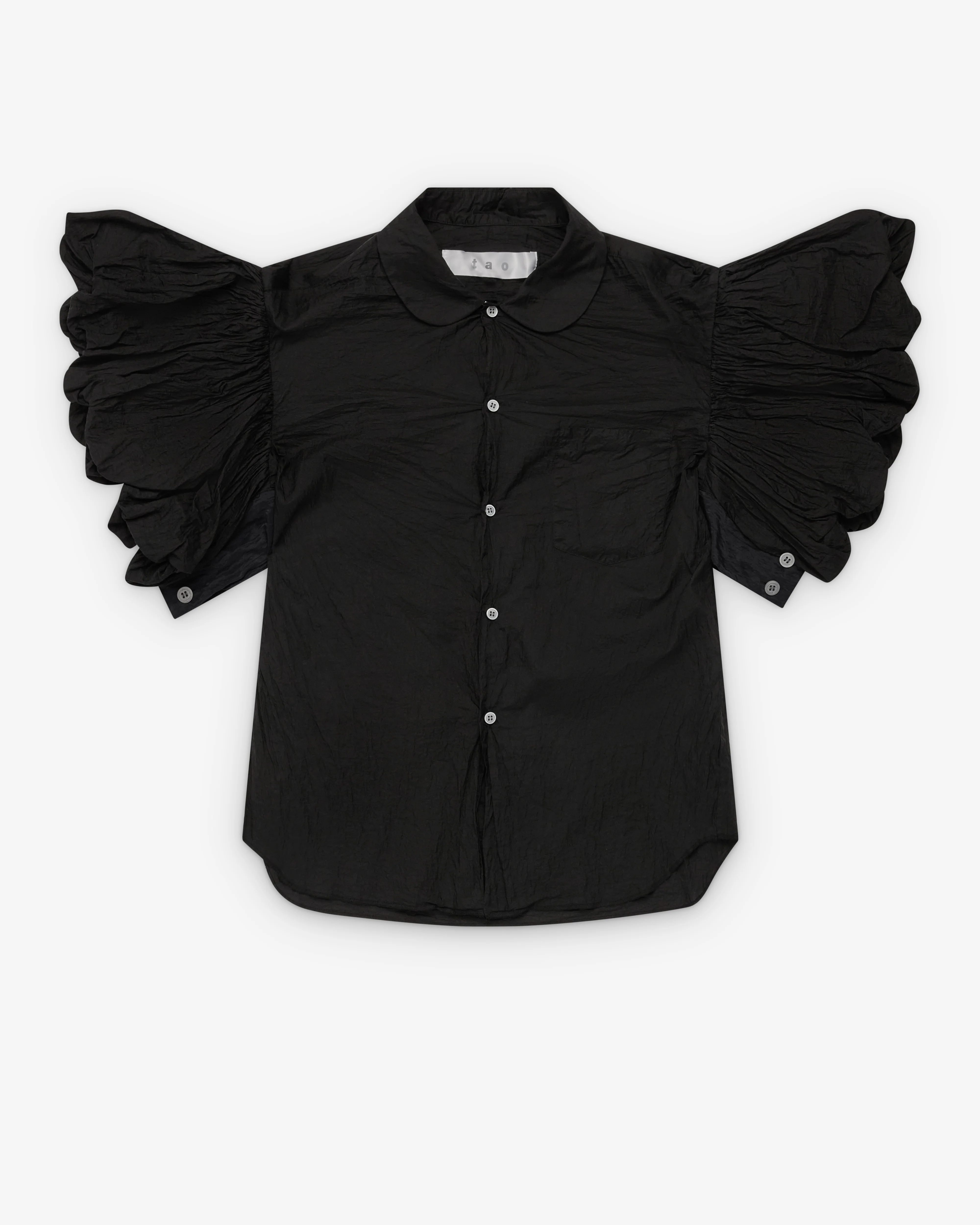 Tao - Women's Ruffle Sleeve Blouse - (Black)