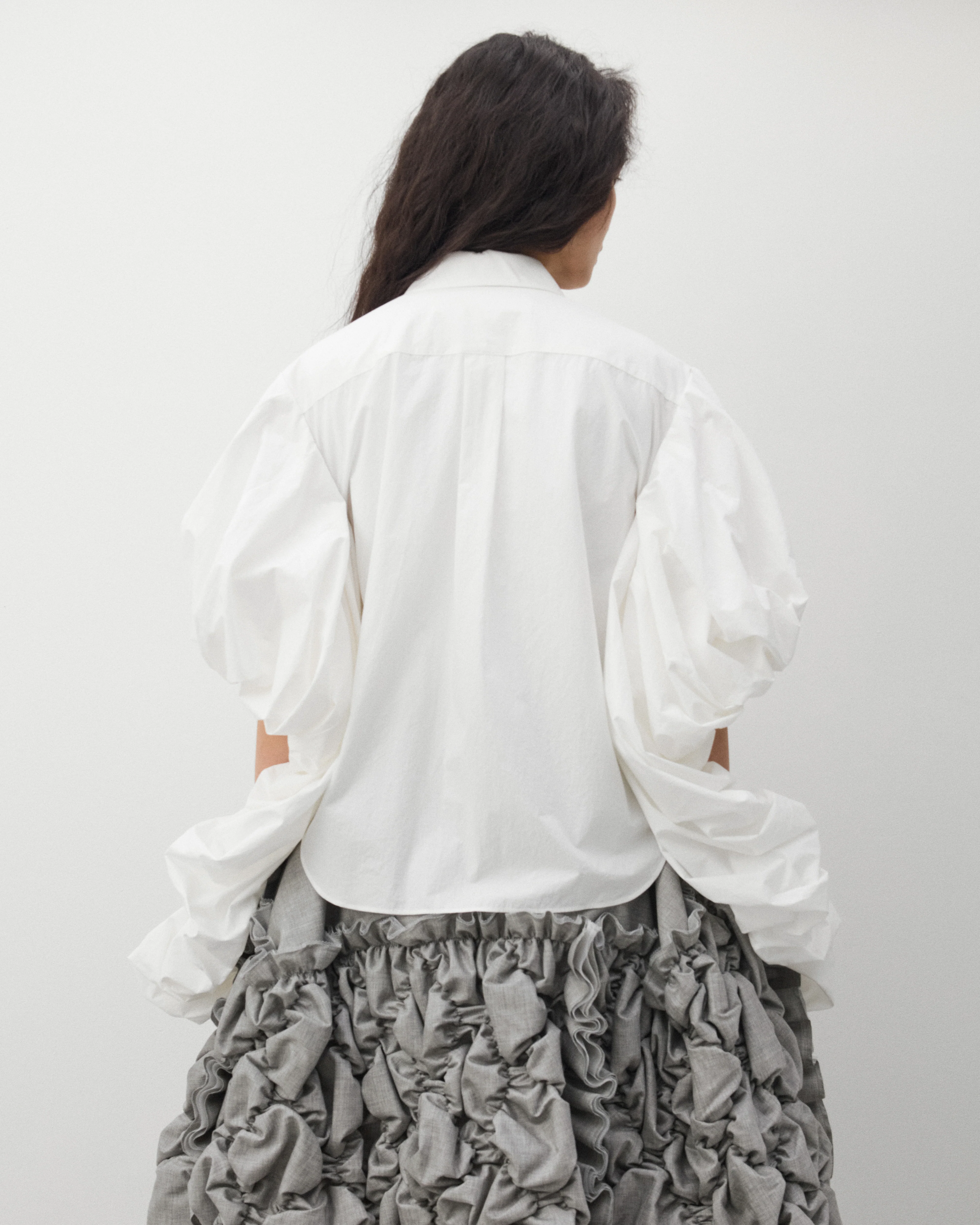Tao - Women's Double Sleeve Blouse - (White) - Image 5