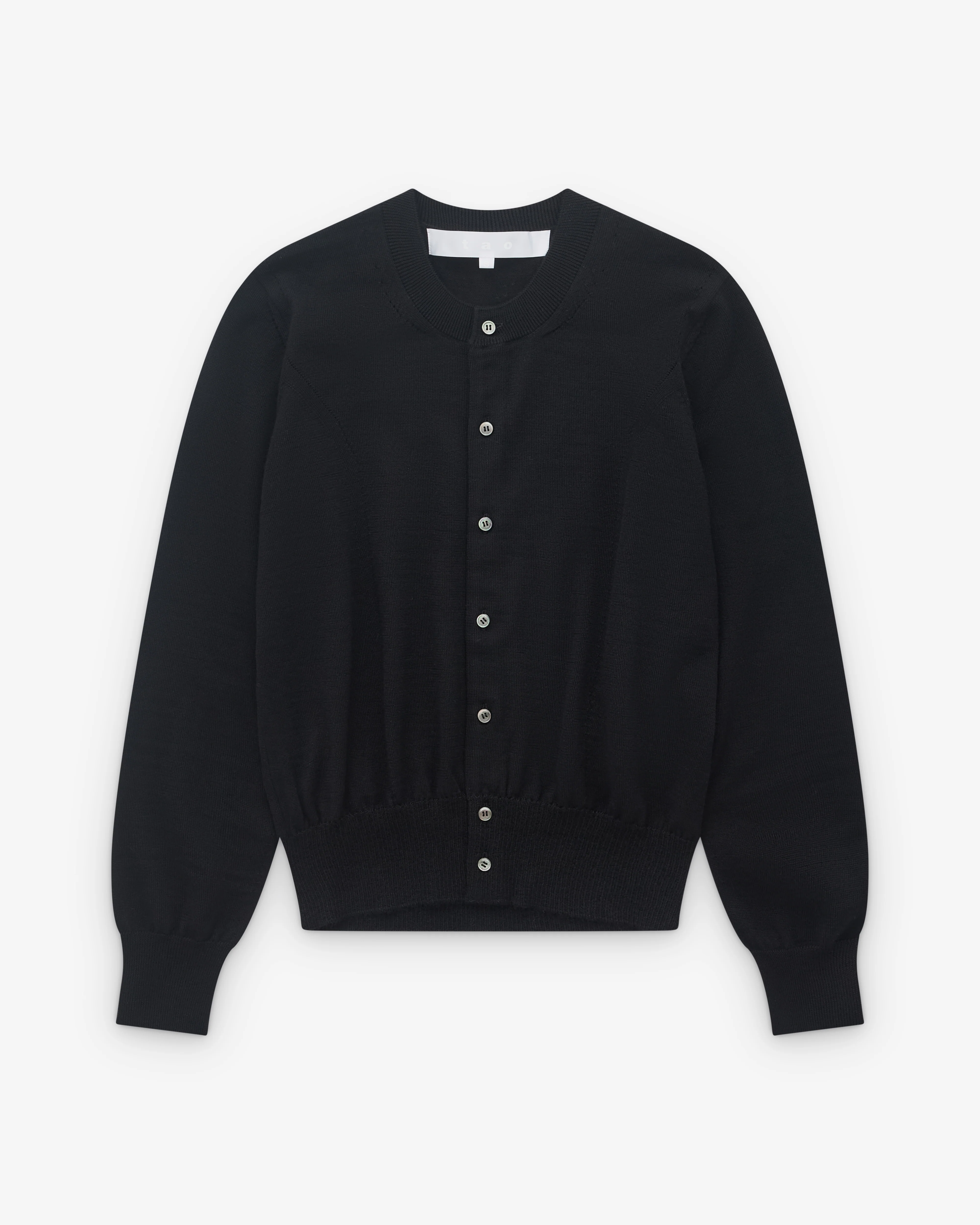 Tao - Women’s Round Neck Cardigan - (Black)