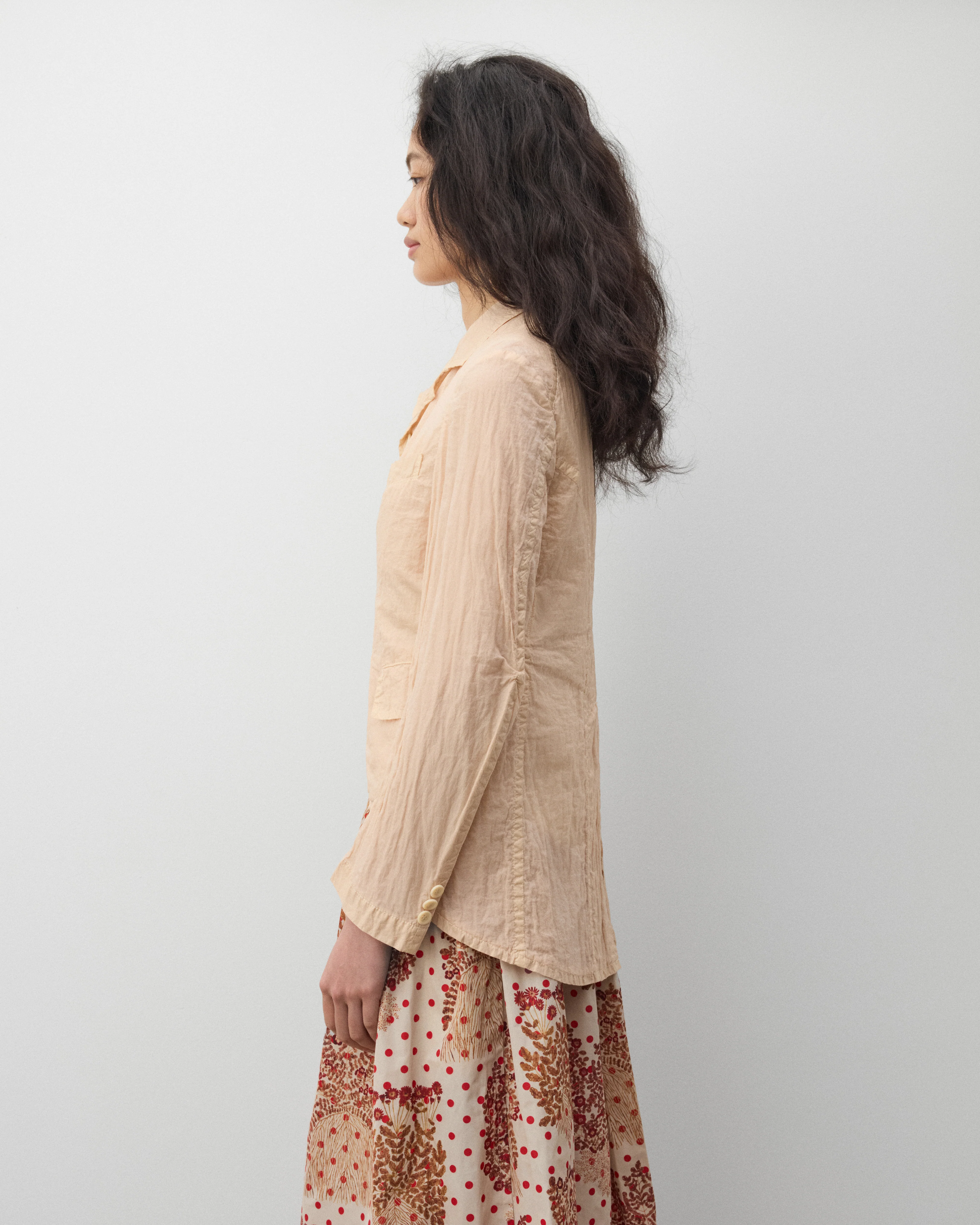 Tao - Women's Open Collar Blazer - (Pink) - Image 4