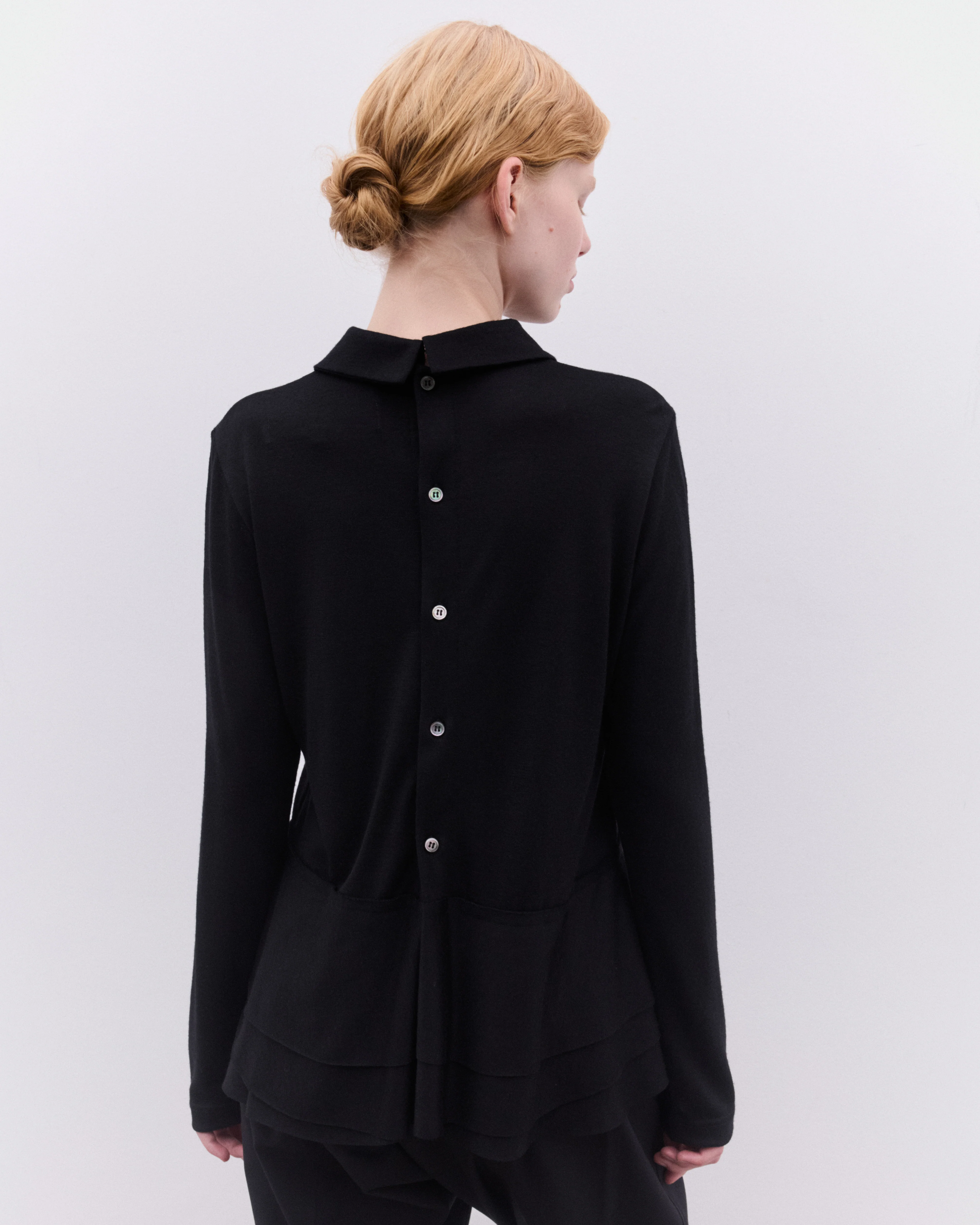 Tao - Women’s Peplum Hem Sweater - (Black) - Image 5