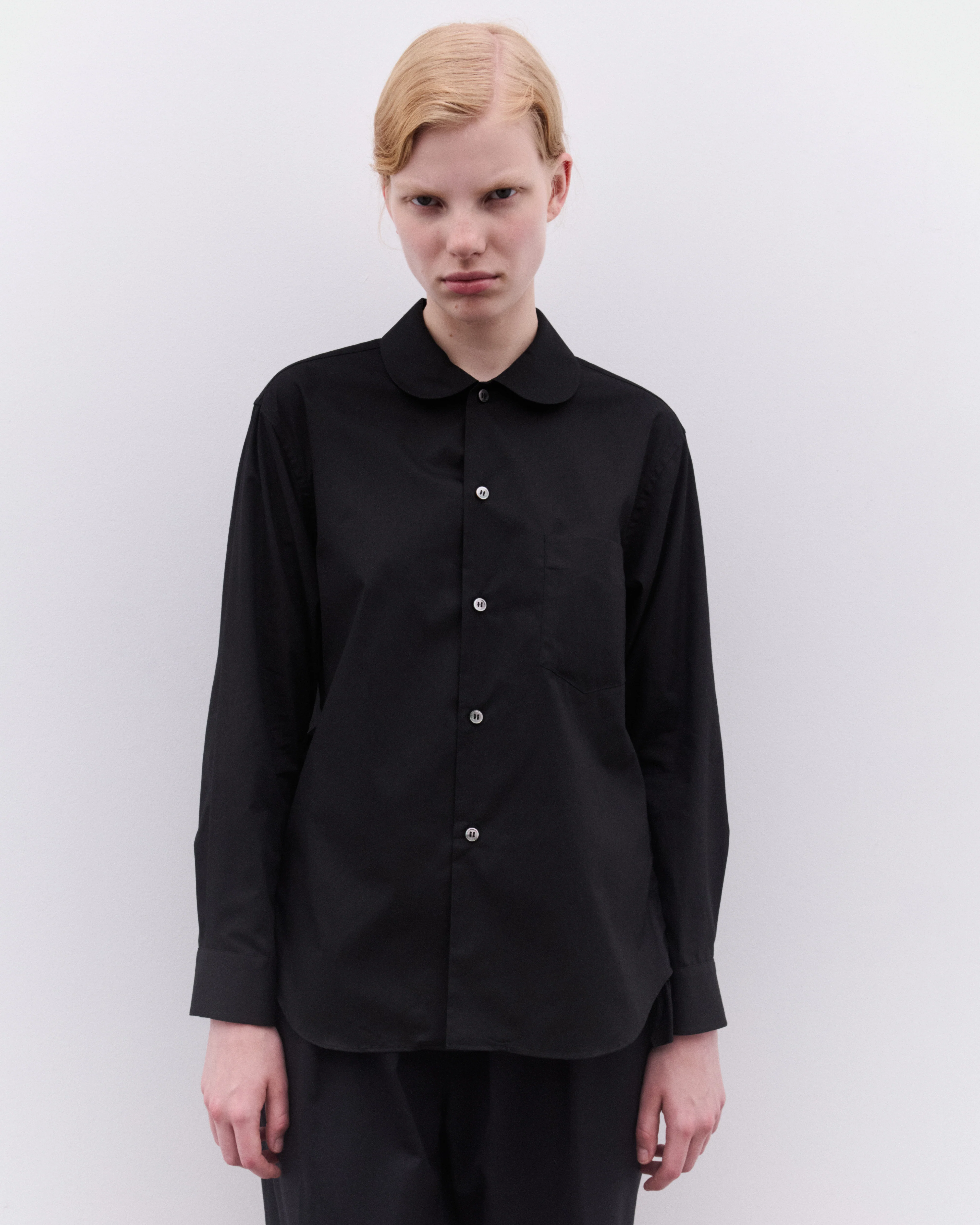 Tao - Women’s Ruffle Shirt - (Black) - Image 2
