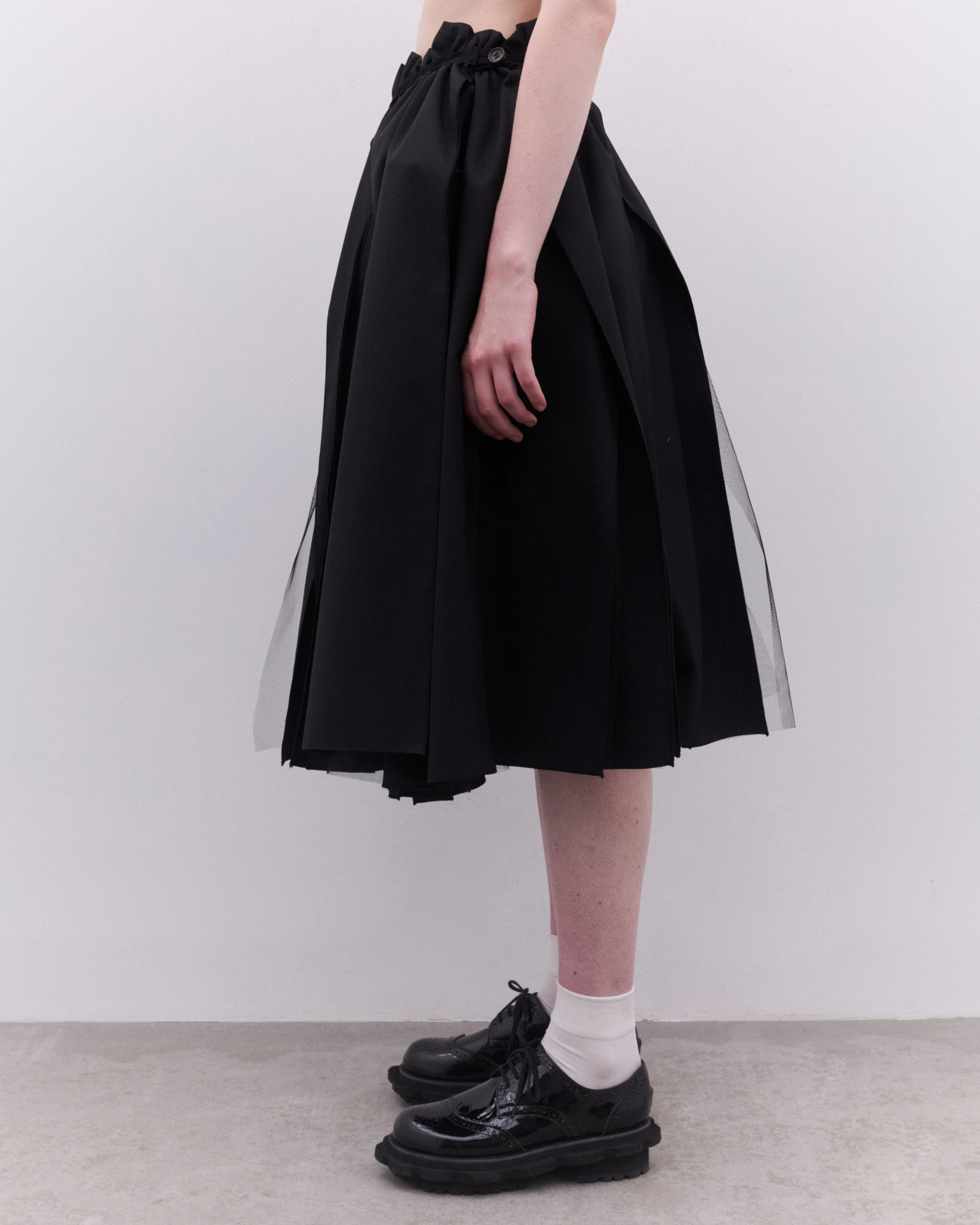 Tao - Women’s Netted Overlay Skirt - (Black) - Image 4