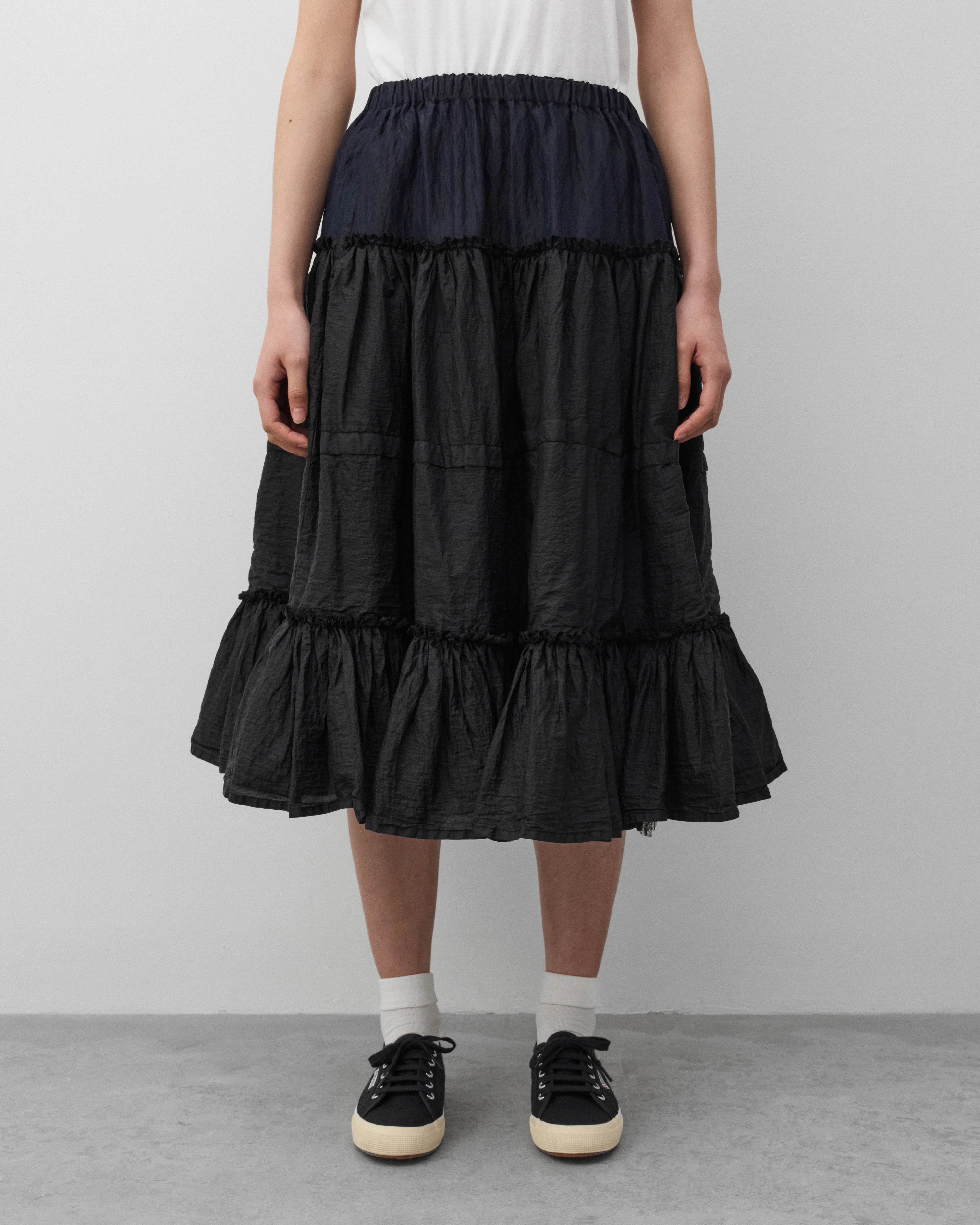 Tao - Women's Tiered Ruffle Skirt - (Black) - Image 3