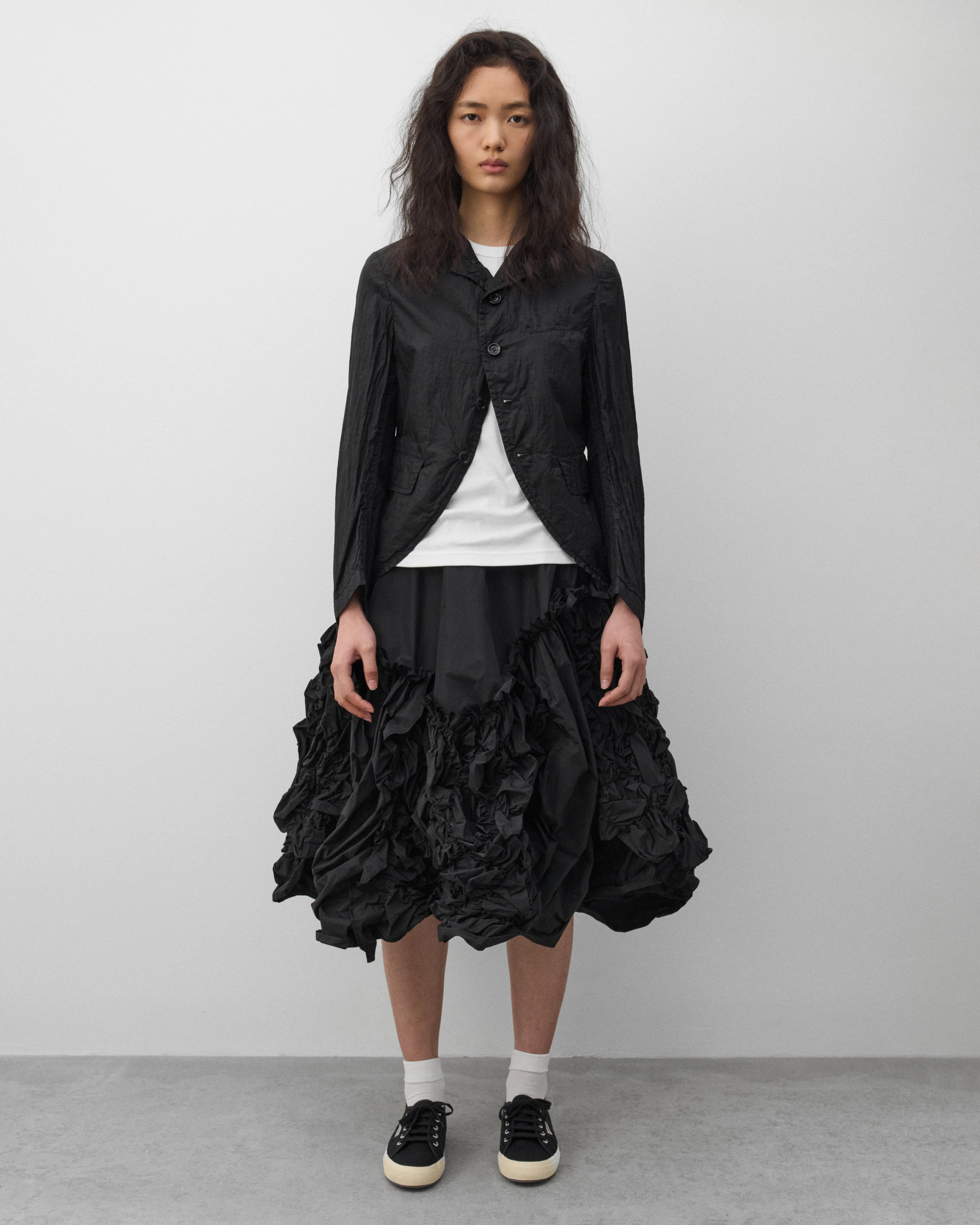 Tao - Women's Asymmetric Technical Skirt - (Black) - Image 6