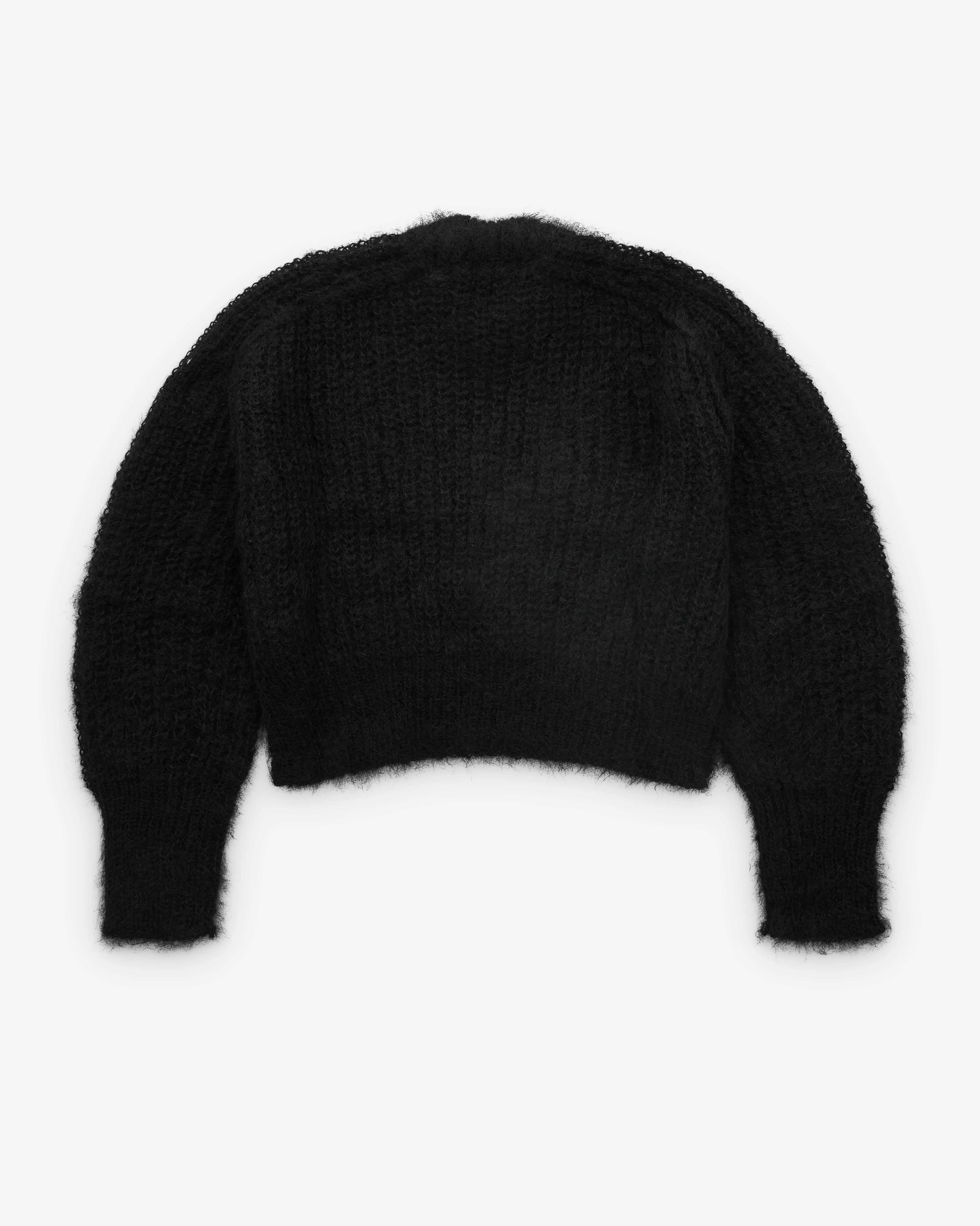 Tao - Women’s Fuzzy Knit Sweater - (Black) - Image 2