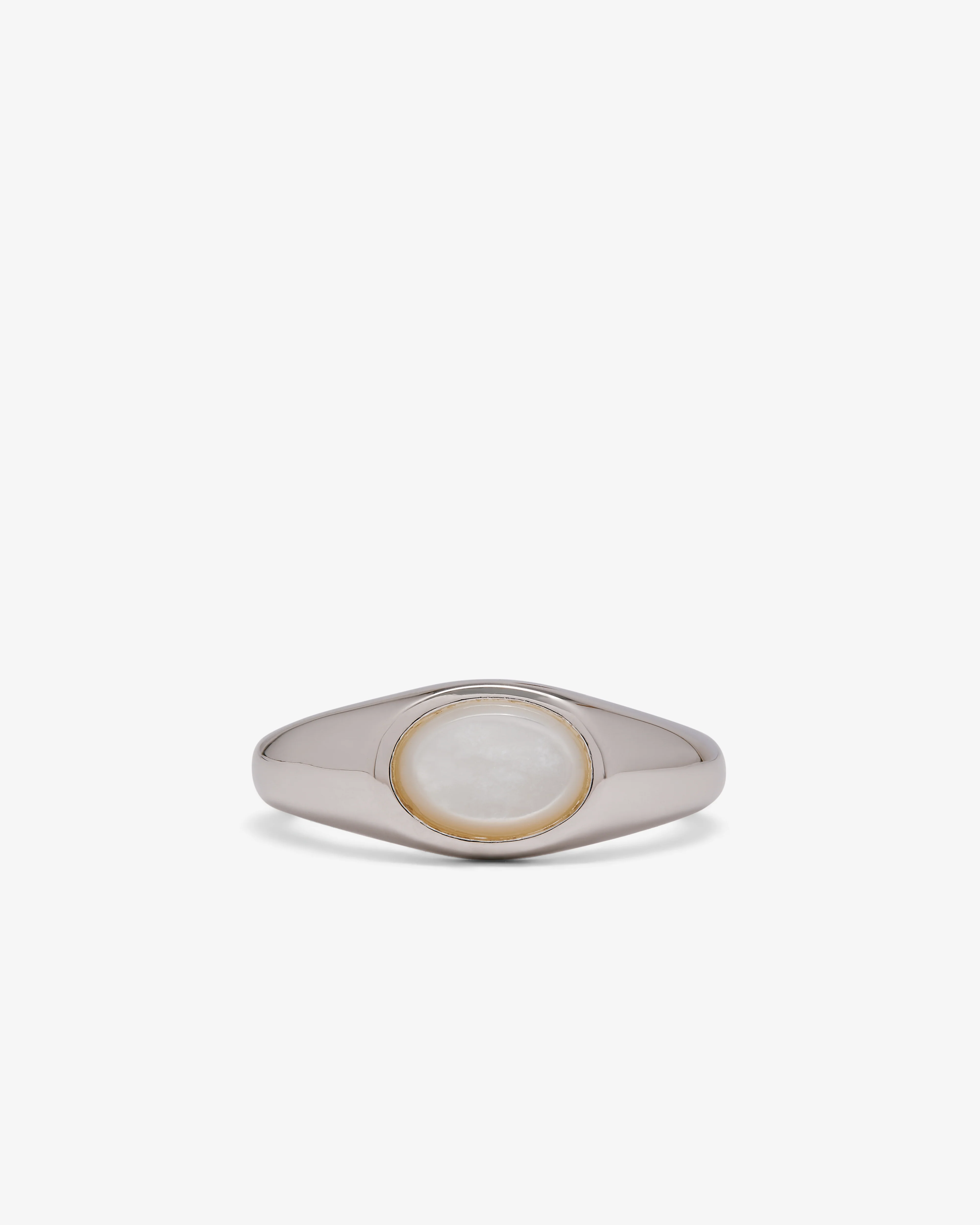 Tom Wood - Joe Ring White Mother Of Pearl - (Sterling Silver)