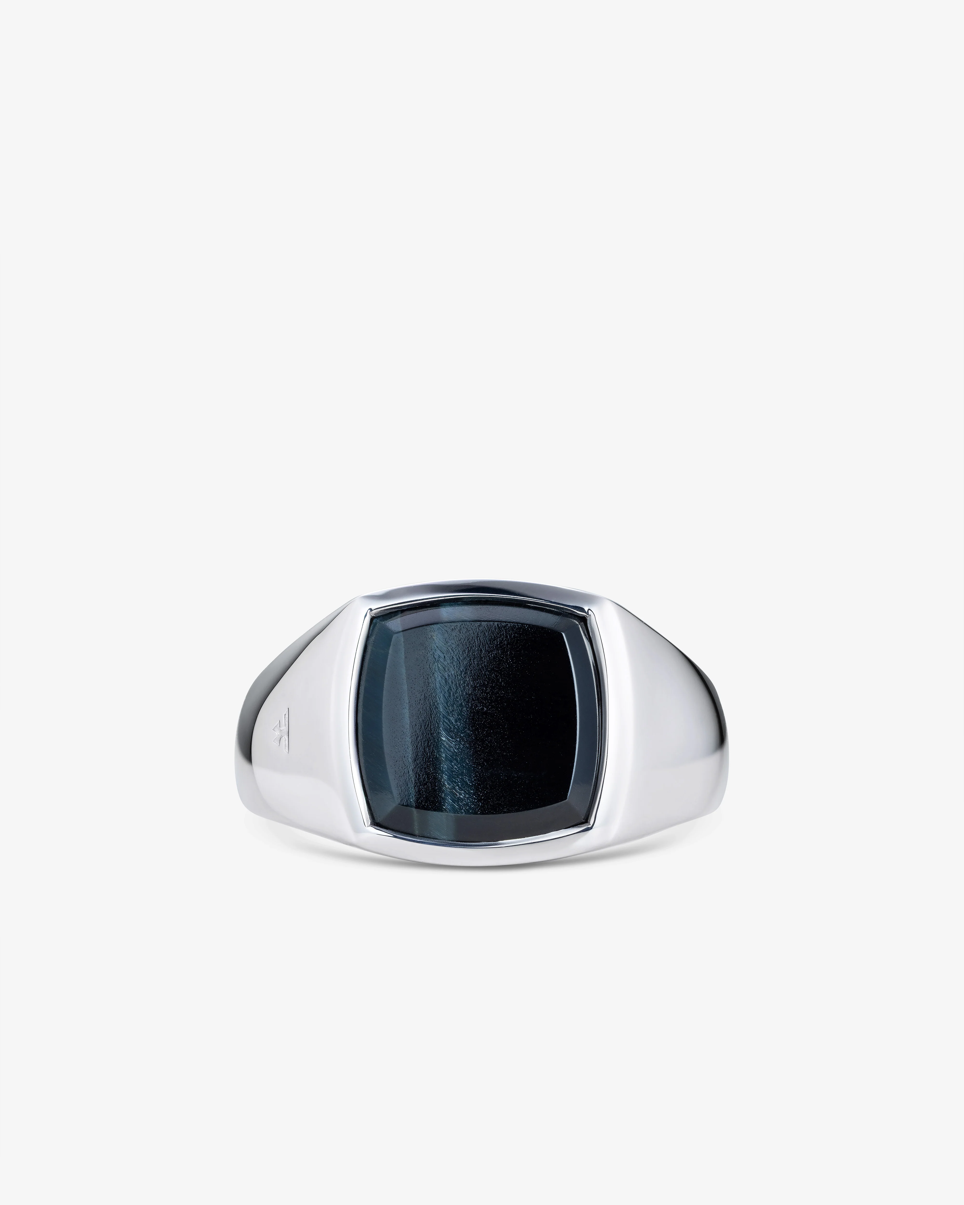 Tom Wood - Kay Ring Blue Hawk Eye - (Silver)