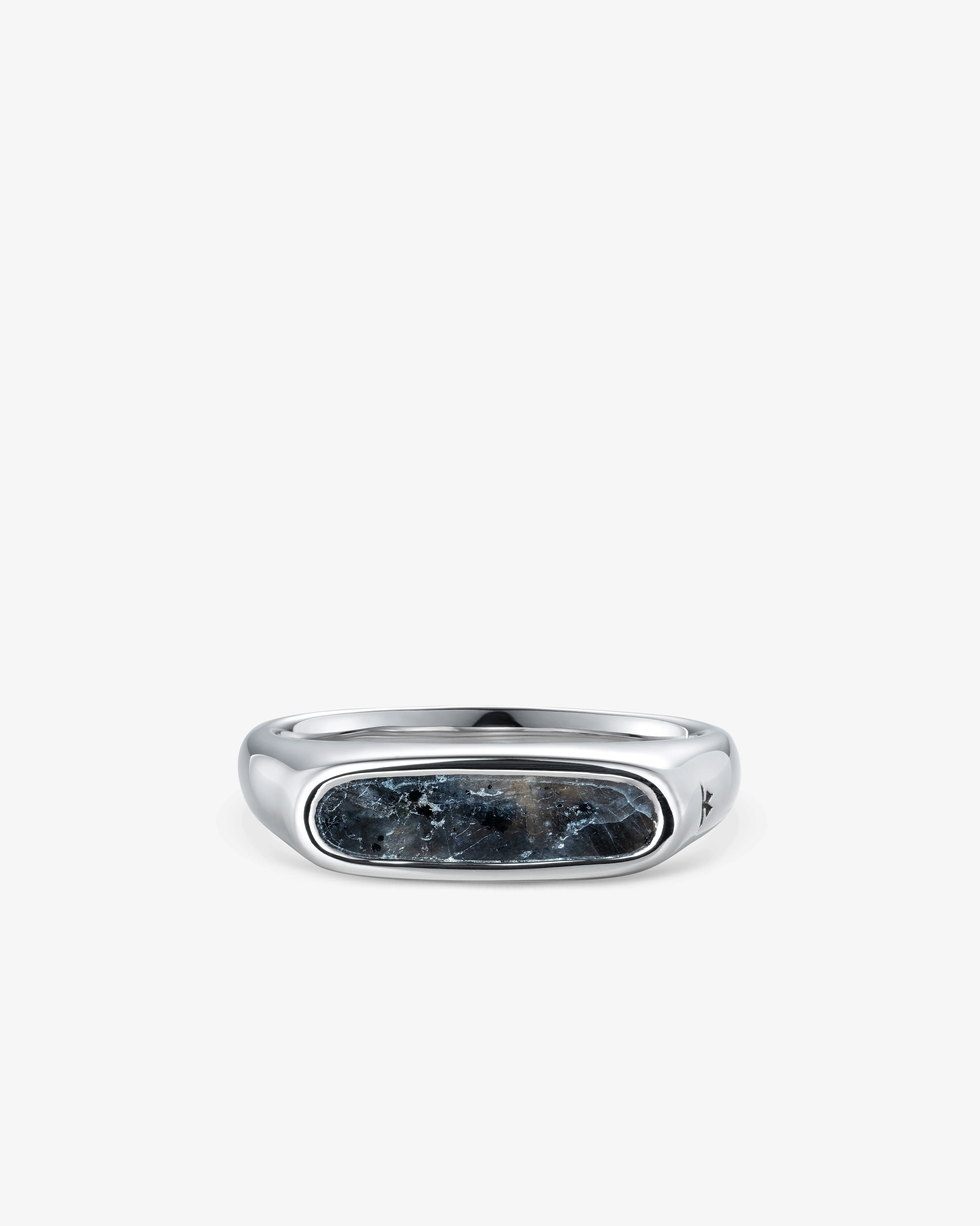 Tom Wood  - Mario Ring Larvikite -  (Silver)