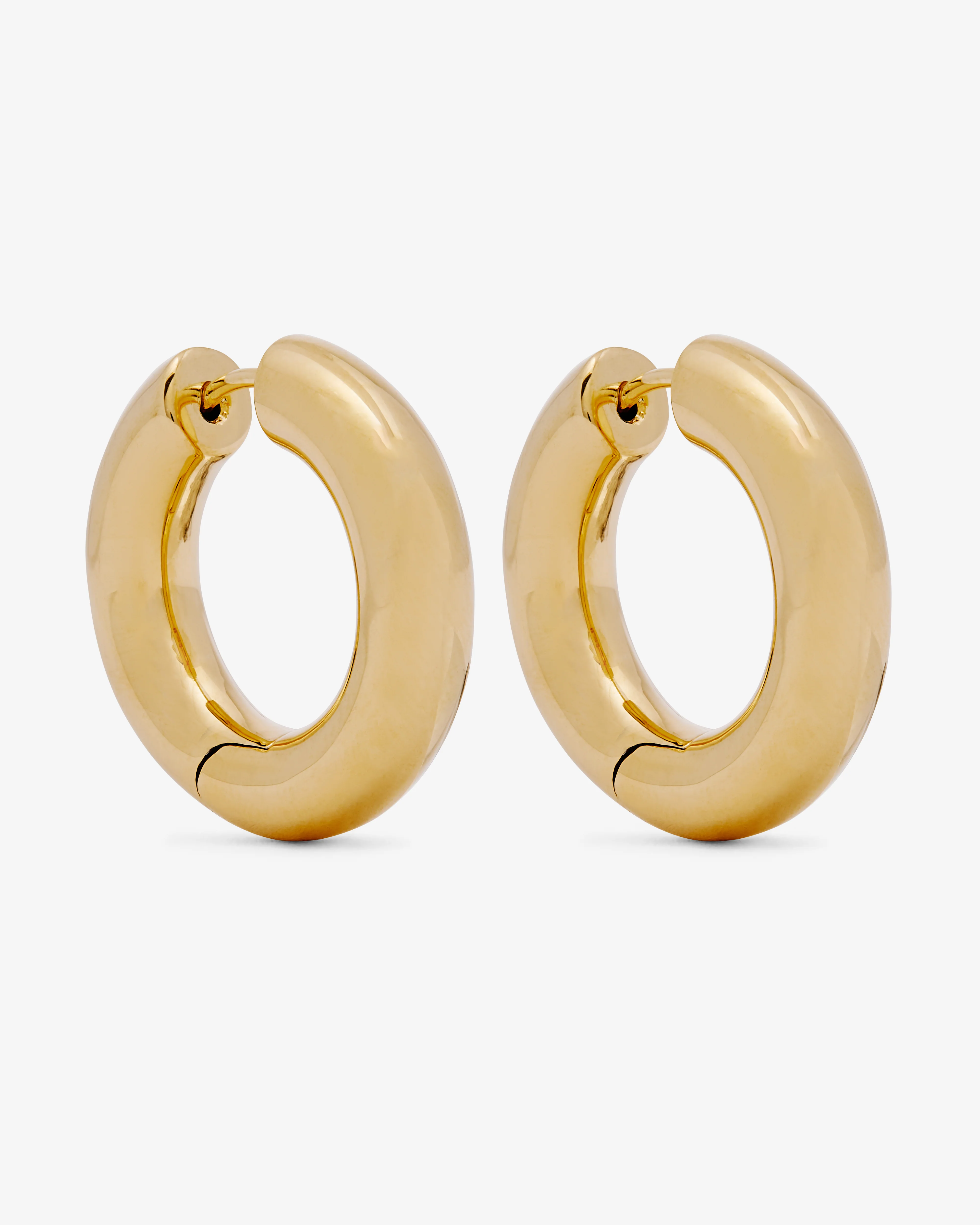 Tom Wood - Chunky Hoops Medium Gold - (Gold)
