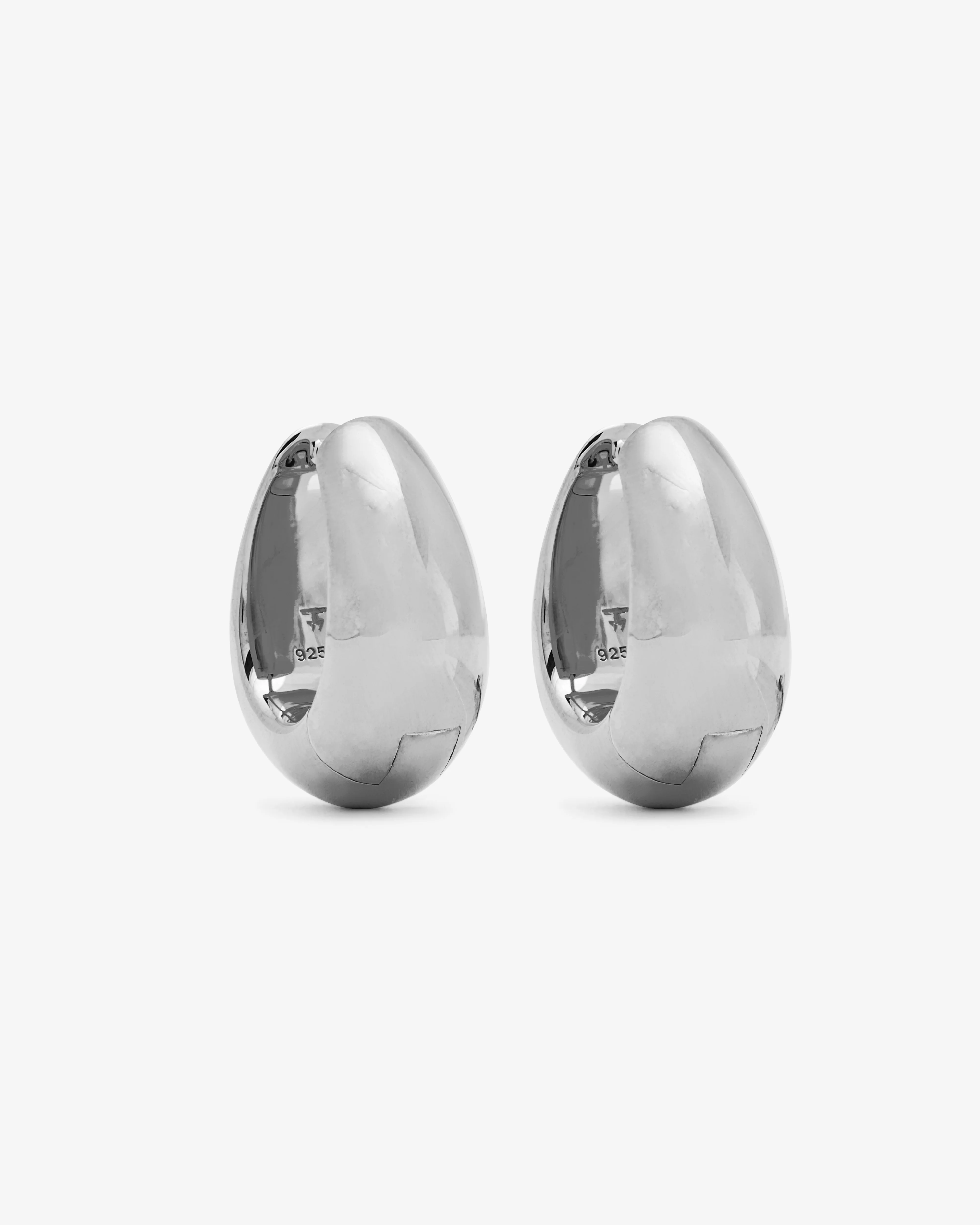 Tom Wood - Ice Hoops Large - (Silver)