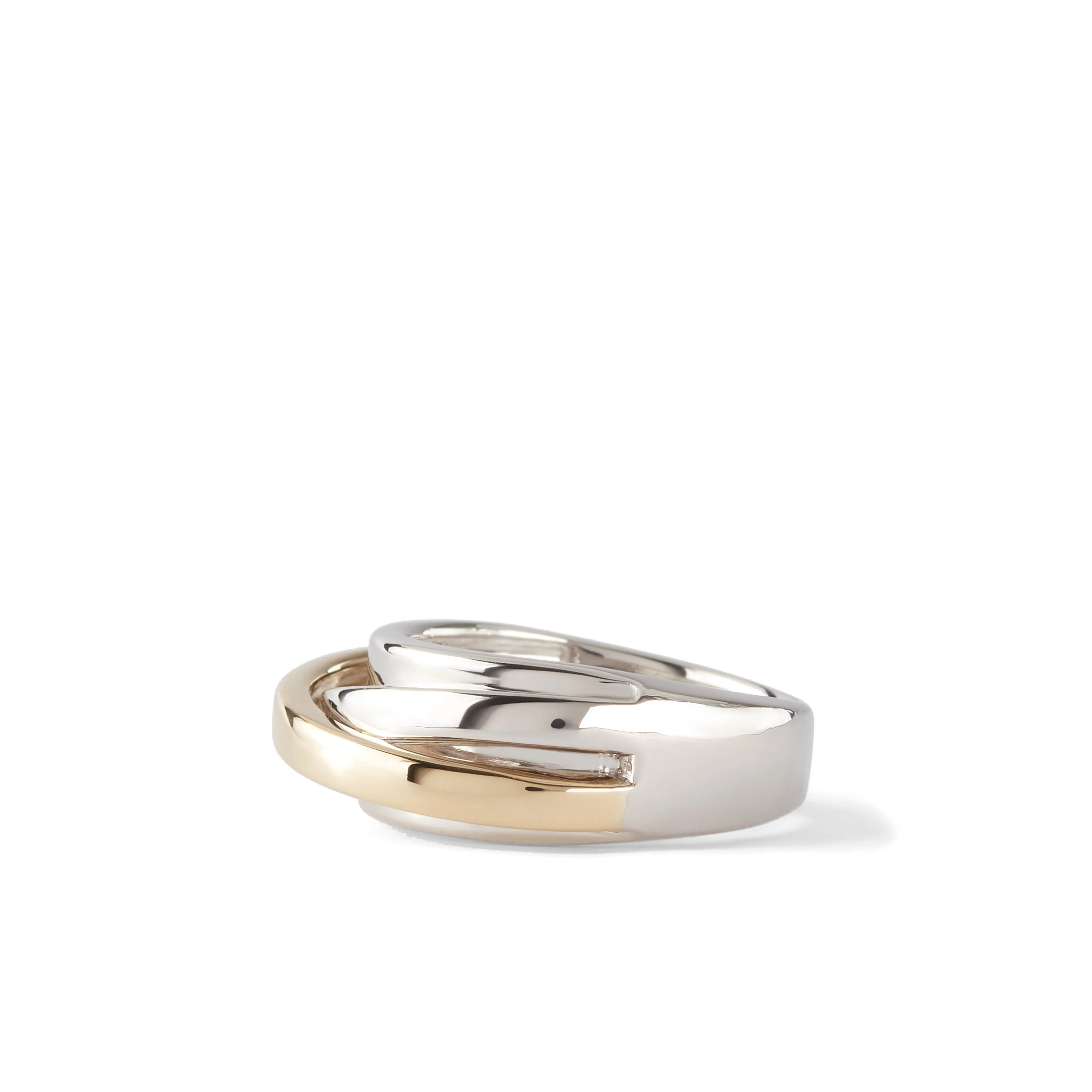 Tom Wood - Orb Ring Slim Duo - (Silver/Yellow Gold) - Image 2