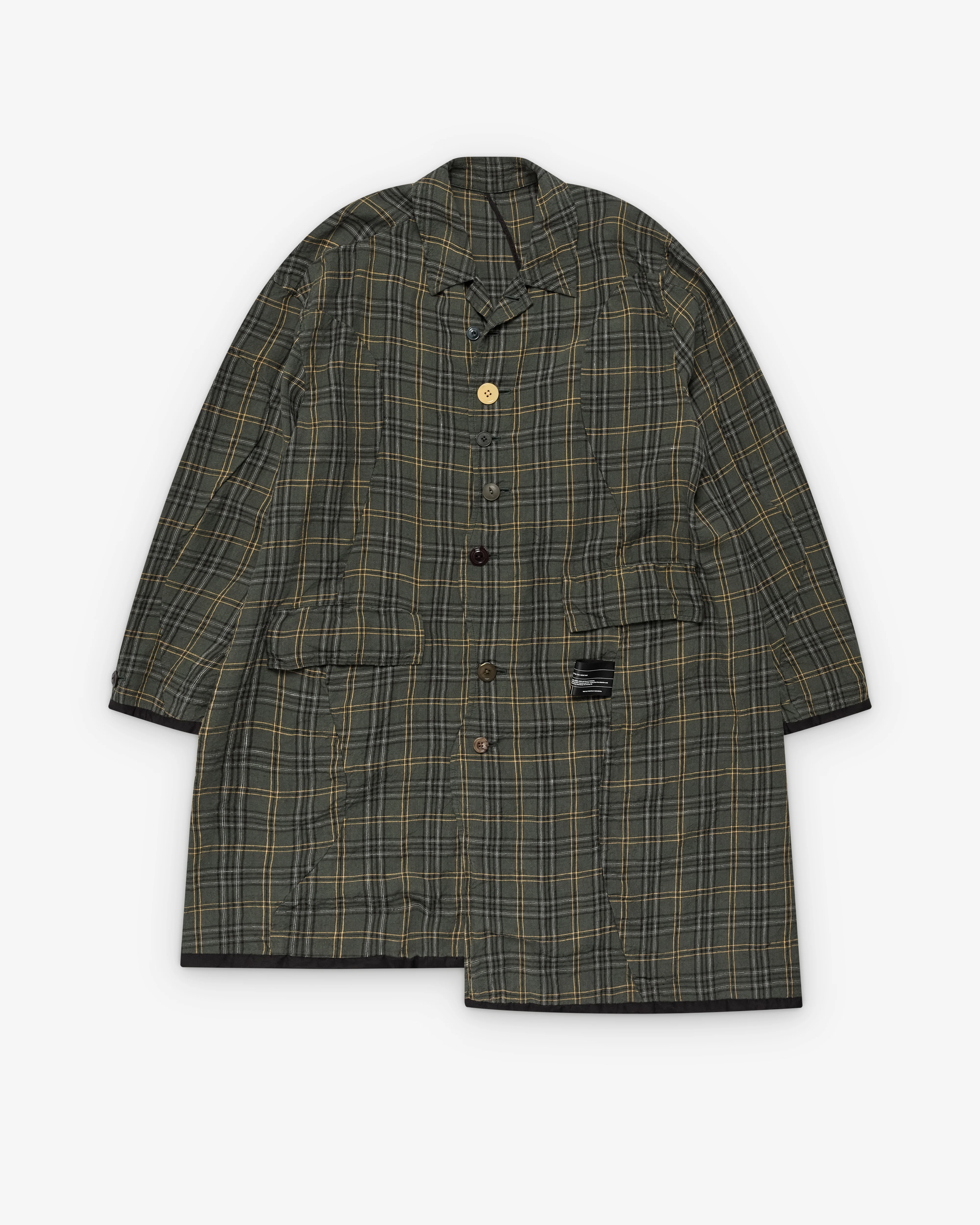 Undercover - Men's Linen Check Coat - (Green)