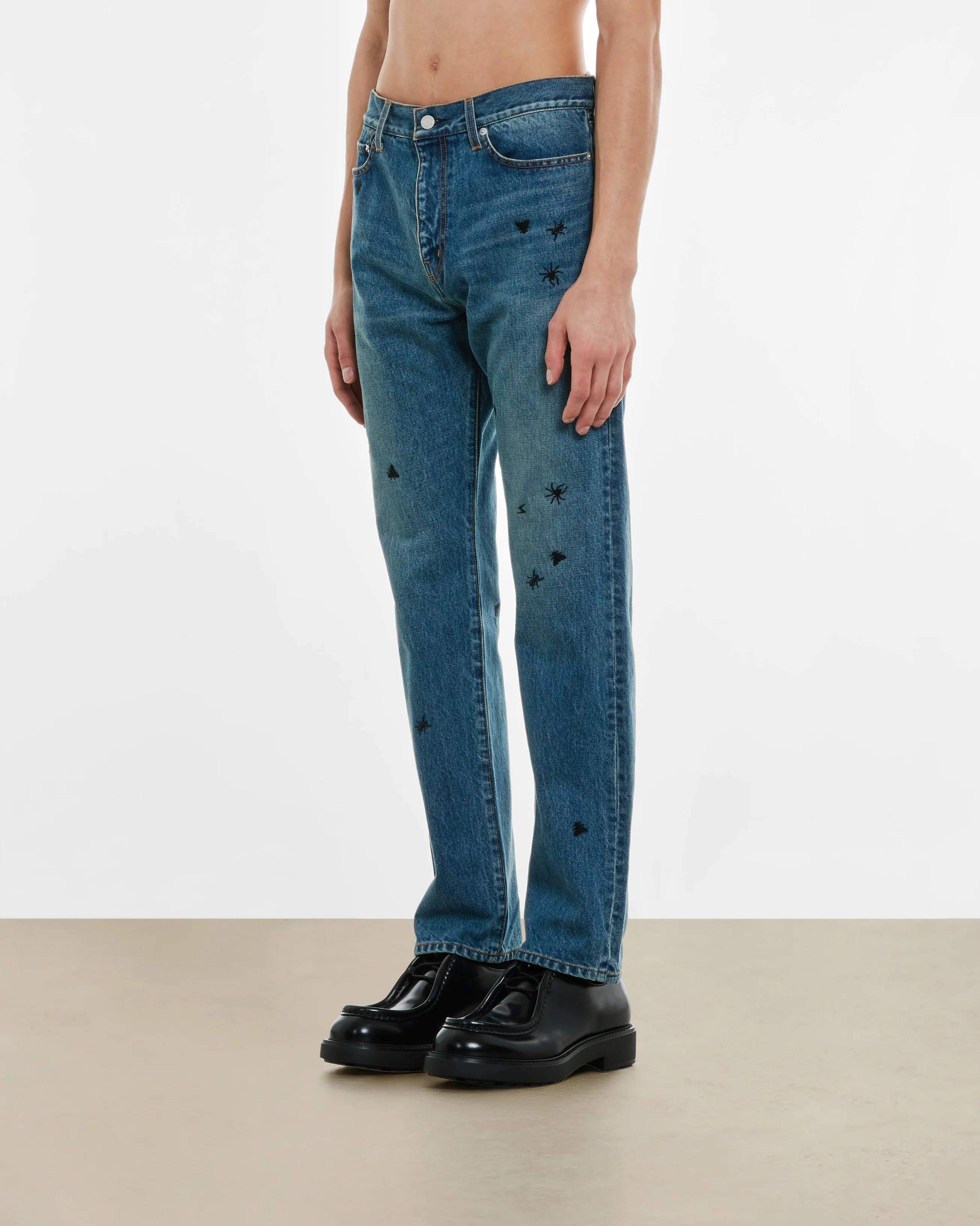 Undercover - Men’s Insect Embroidery Jeans - (Light Blue) - Image 6