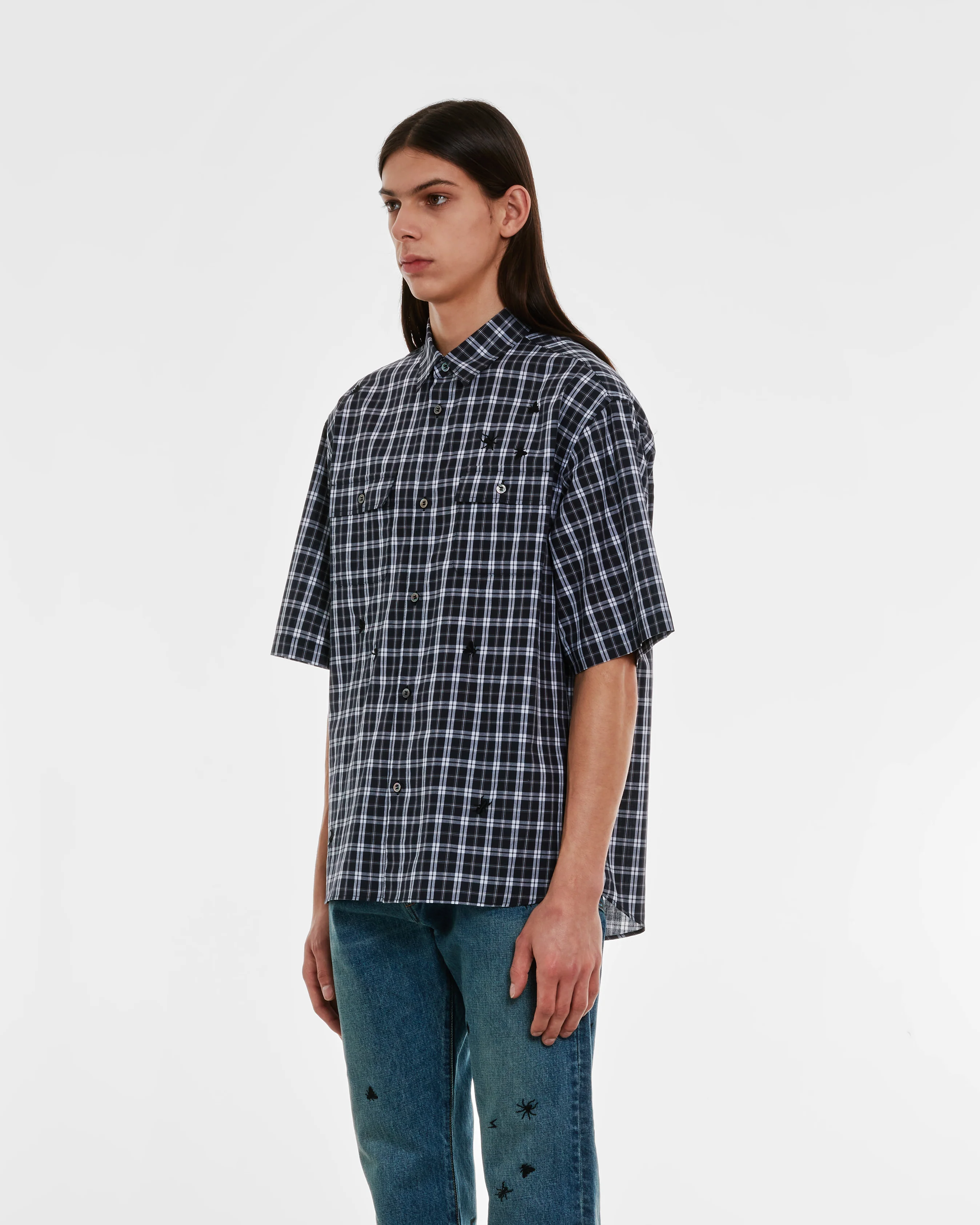 Undercover - Men’s Insect Check Shirt - (Black) - Image 4