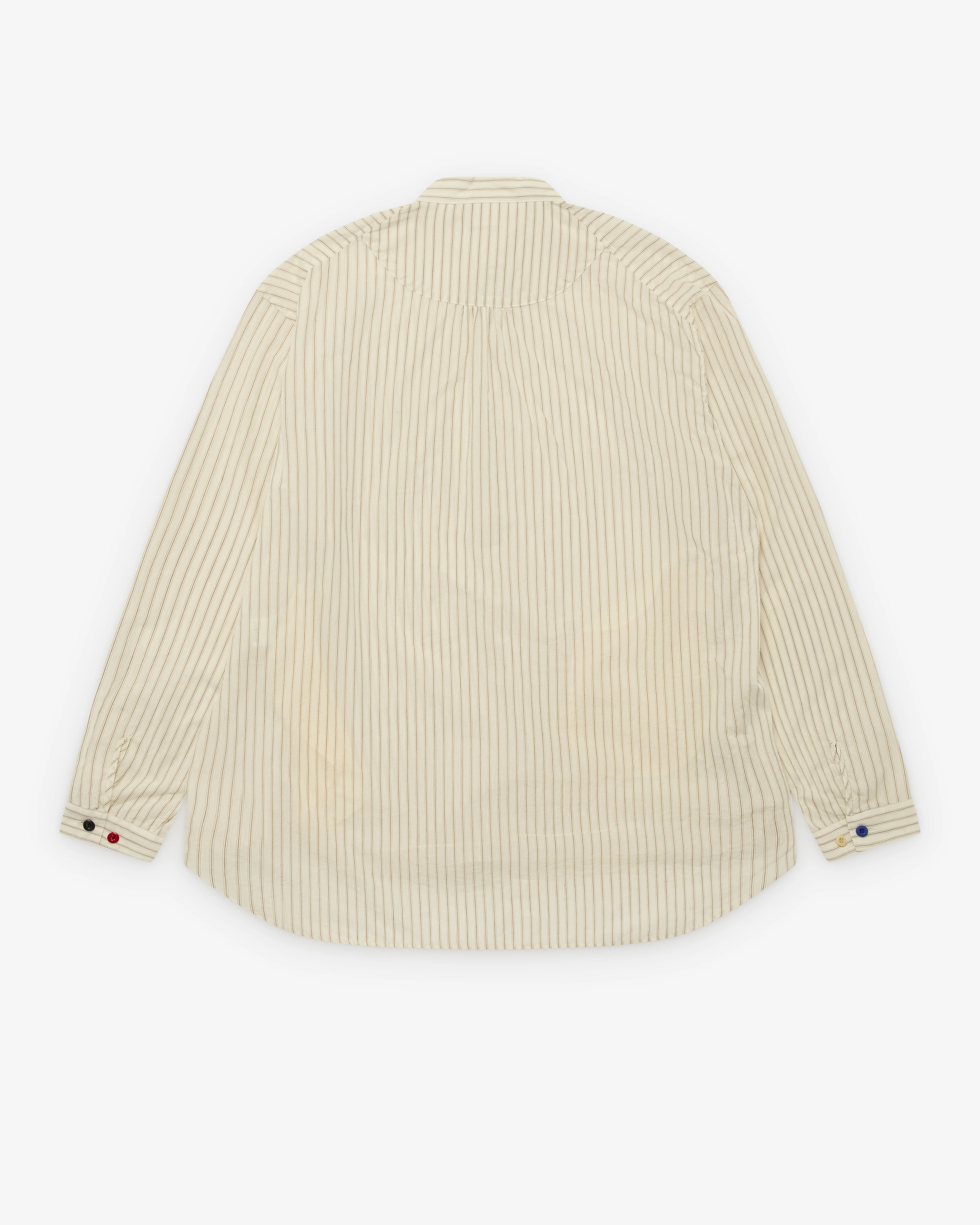 Undercover - Men's Stripe Shirt - (Brown Stripe) - Image 2