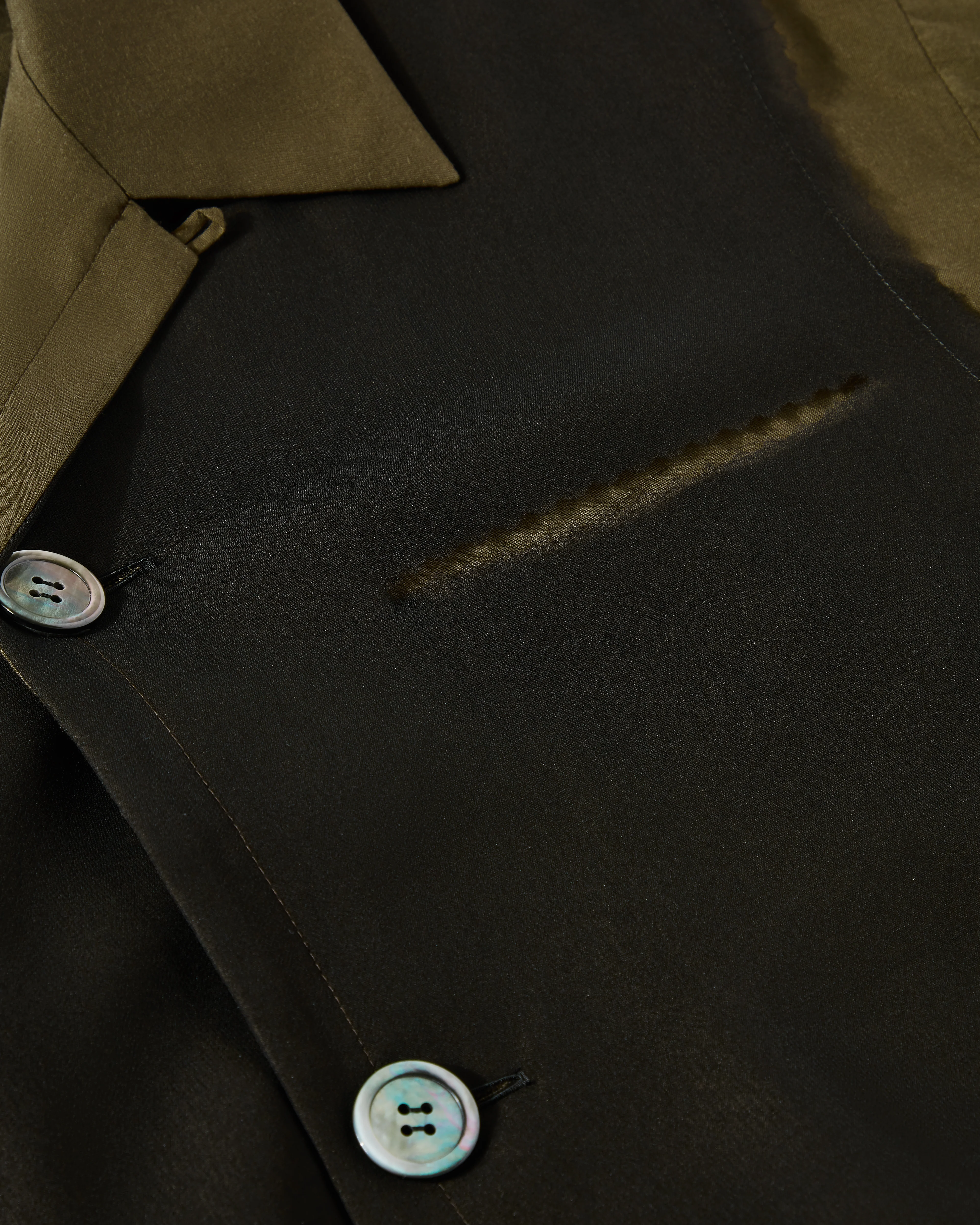 Undercover - Women’s Contrast Shirt - (Grey/Khaki) - Image 3