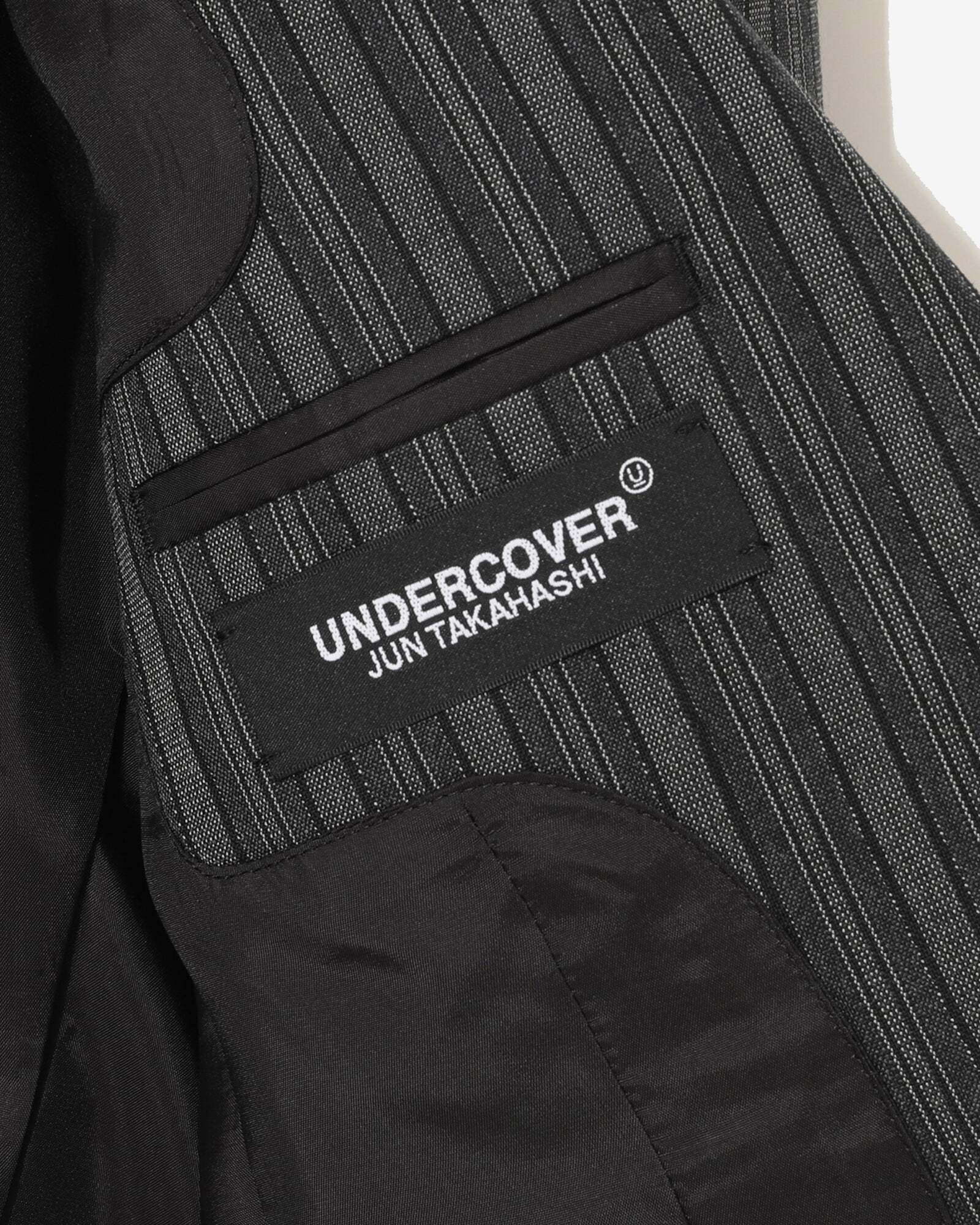 Undercover - Women’s Striped Jacket - (Charcoal Stripe) - Image 5