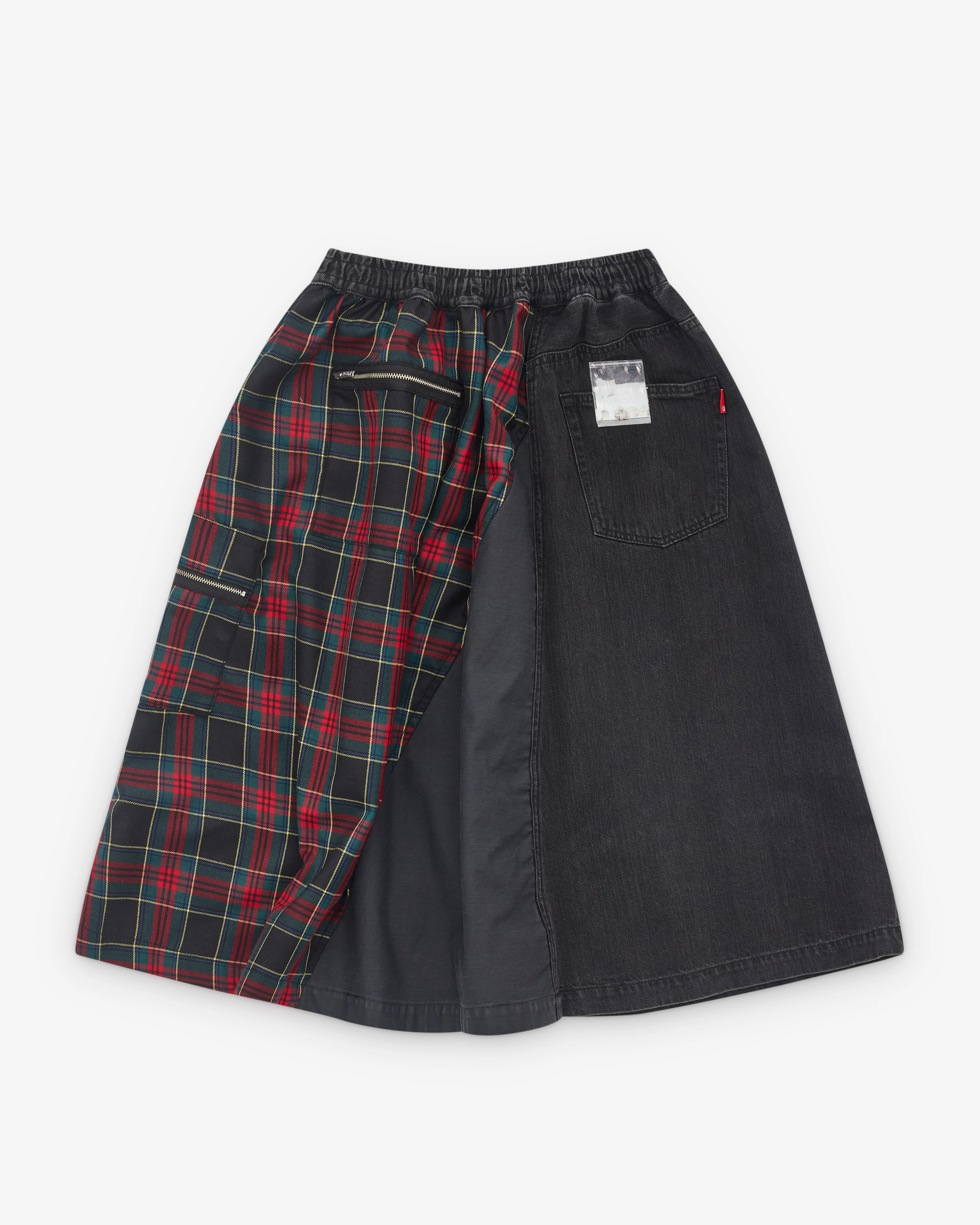 Undercover - Women's Tartan Denim Skirt - (Black) - Image 2