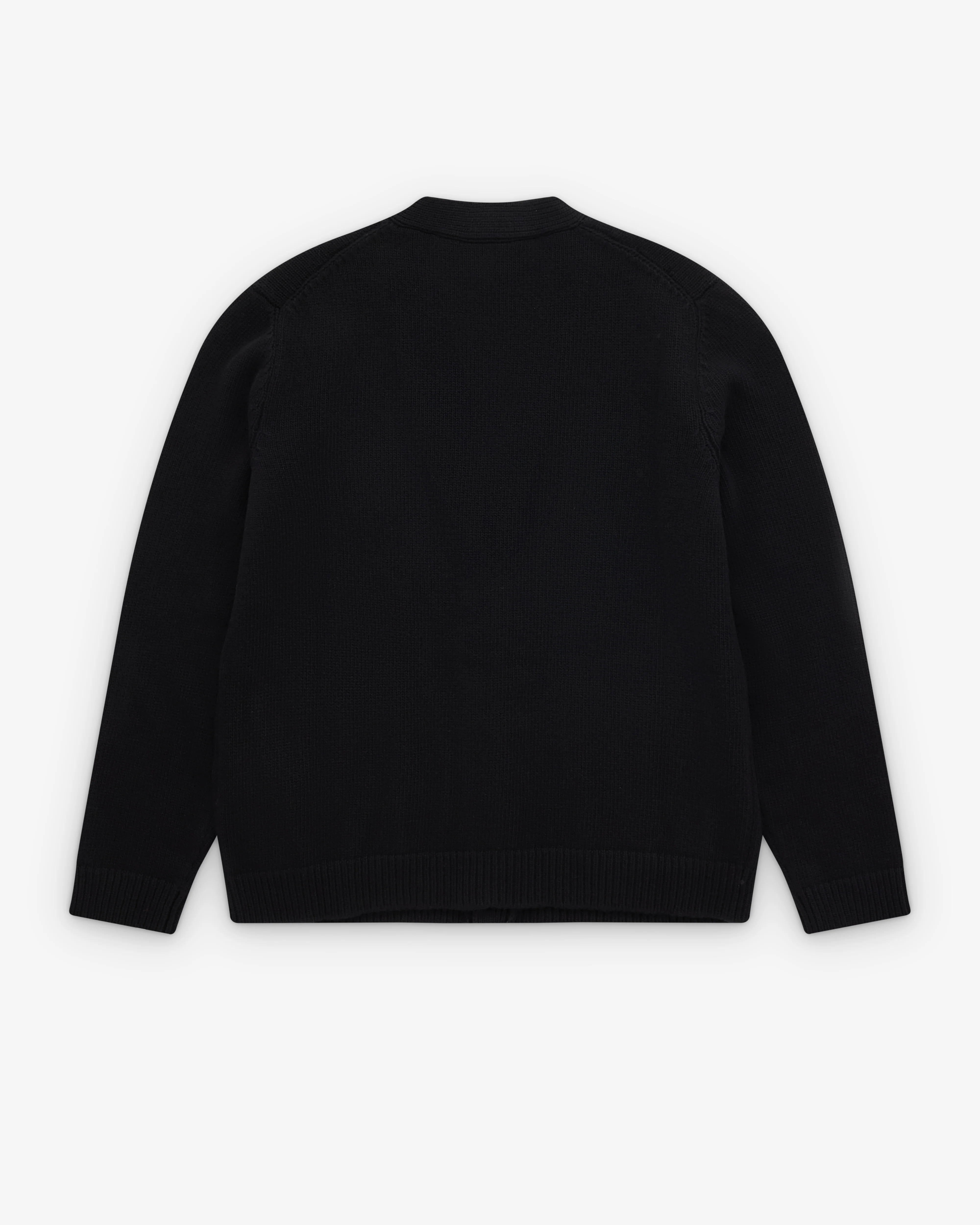 Valentino - Men's Logo Patch Cardigan - (Black) - Image 2