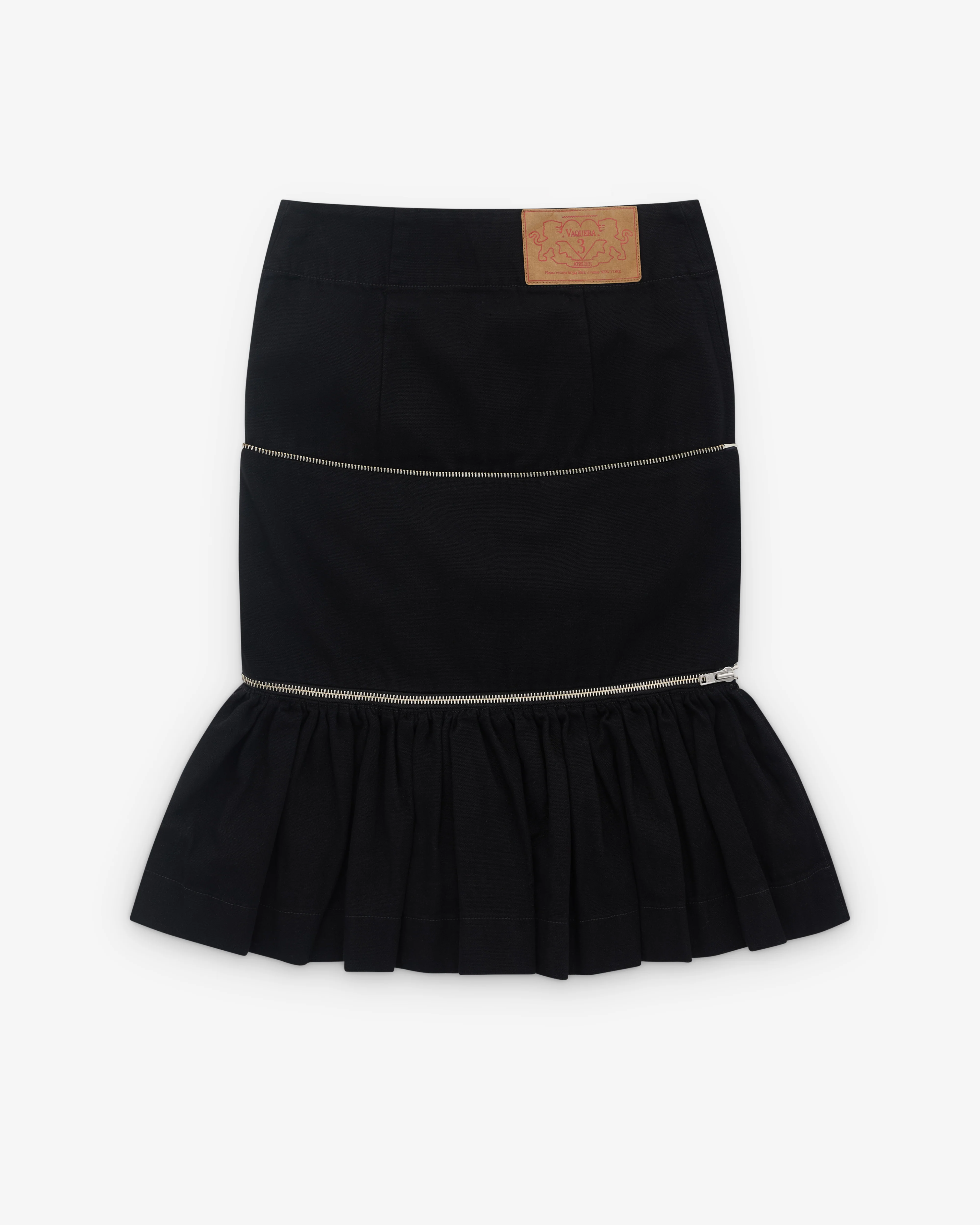 Vaquera - Women’s Women Painted Workwear Skirt - (Black) - Image 2