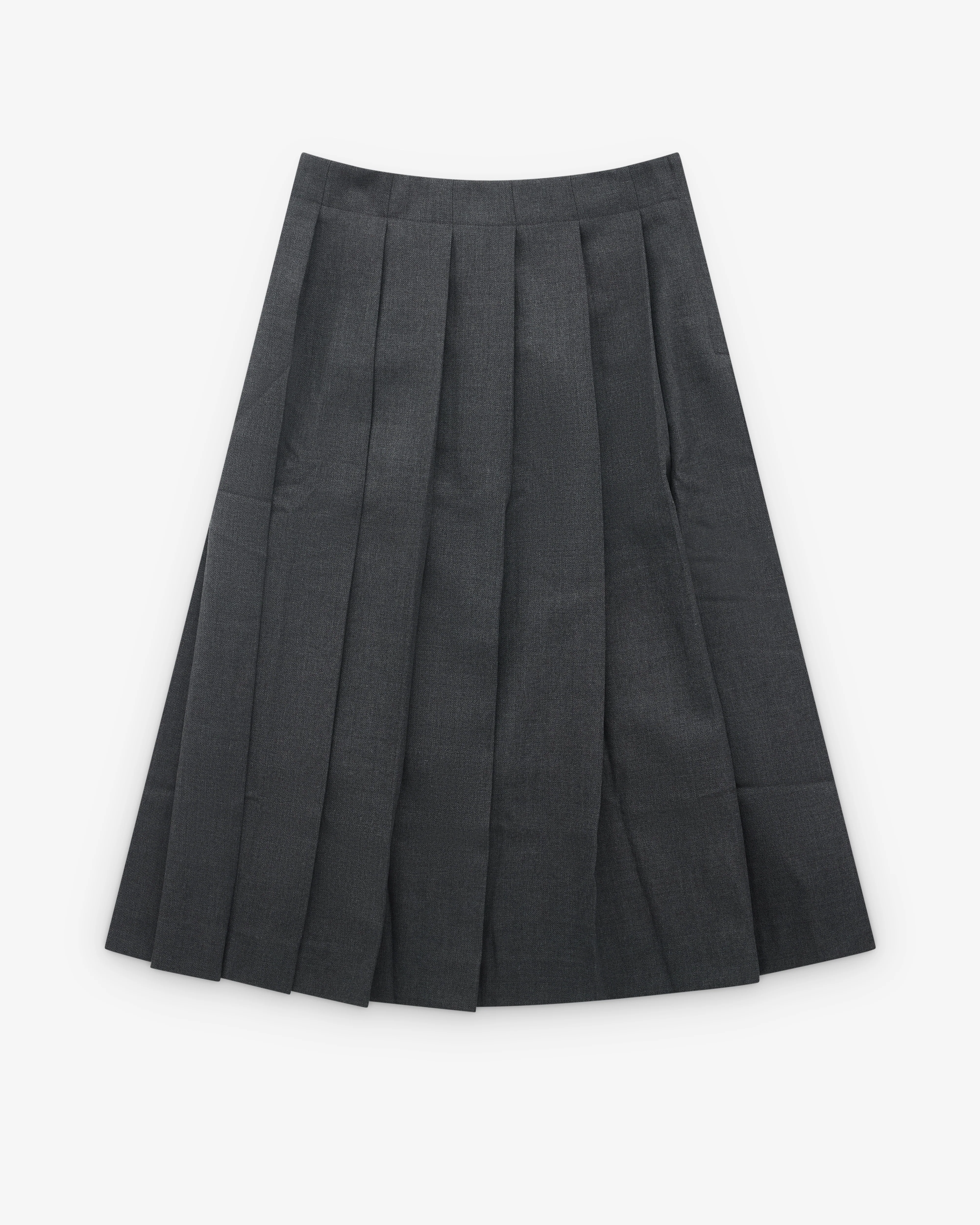 Vaquera - Women’s Pleated Panelled Skirt - (Dark Grey)