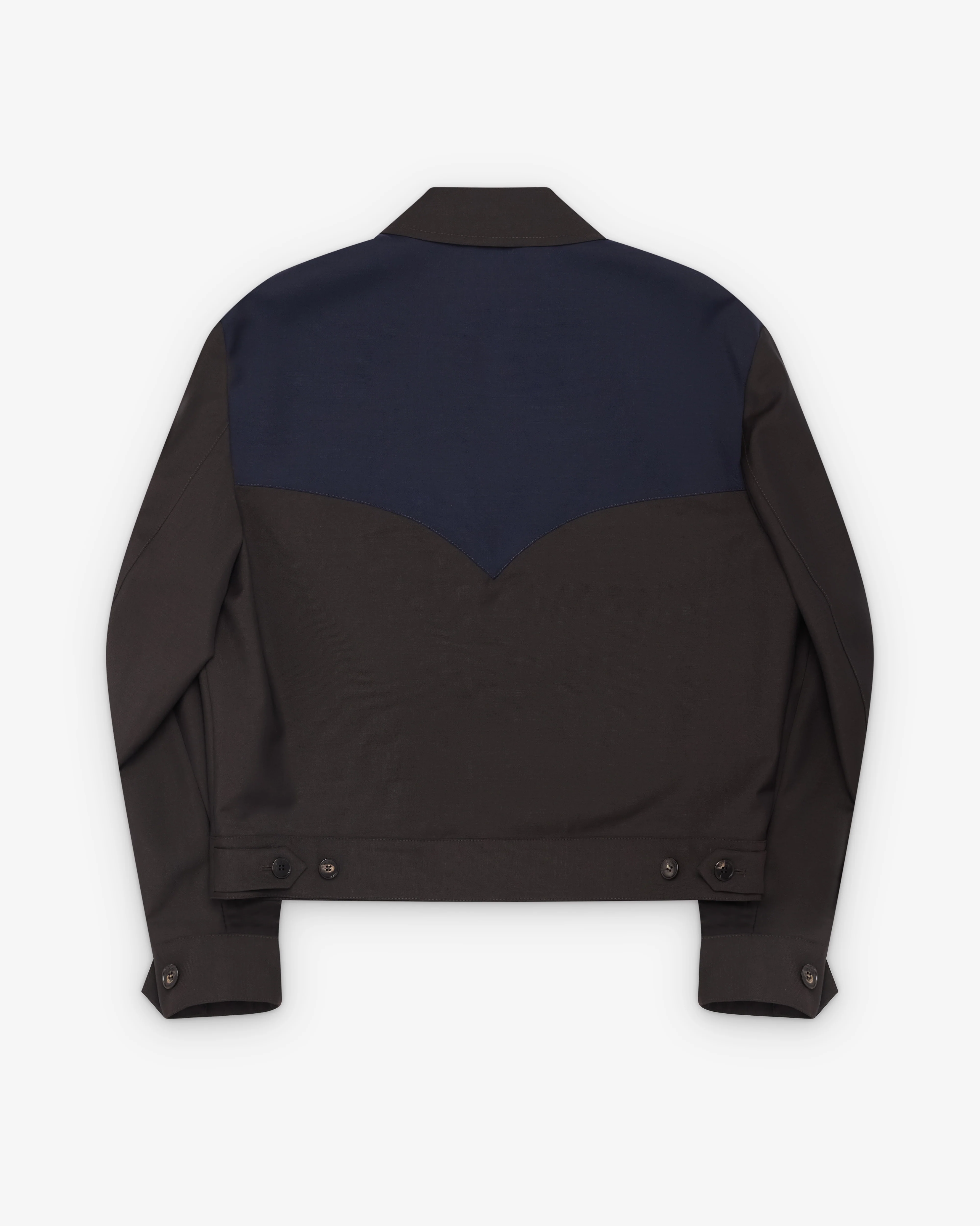 Versace - Men's Wool-Mohair Zip Blouson - (Blue/Brown) - Image 2