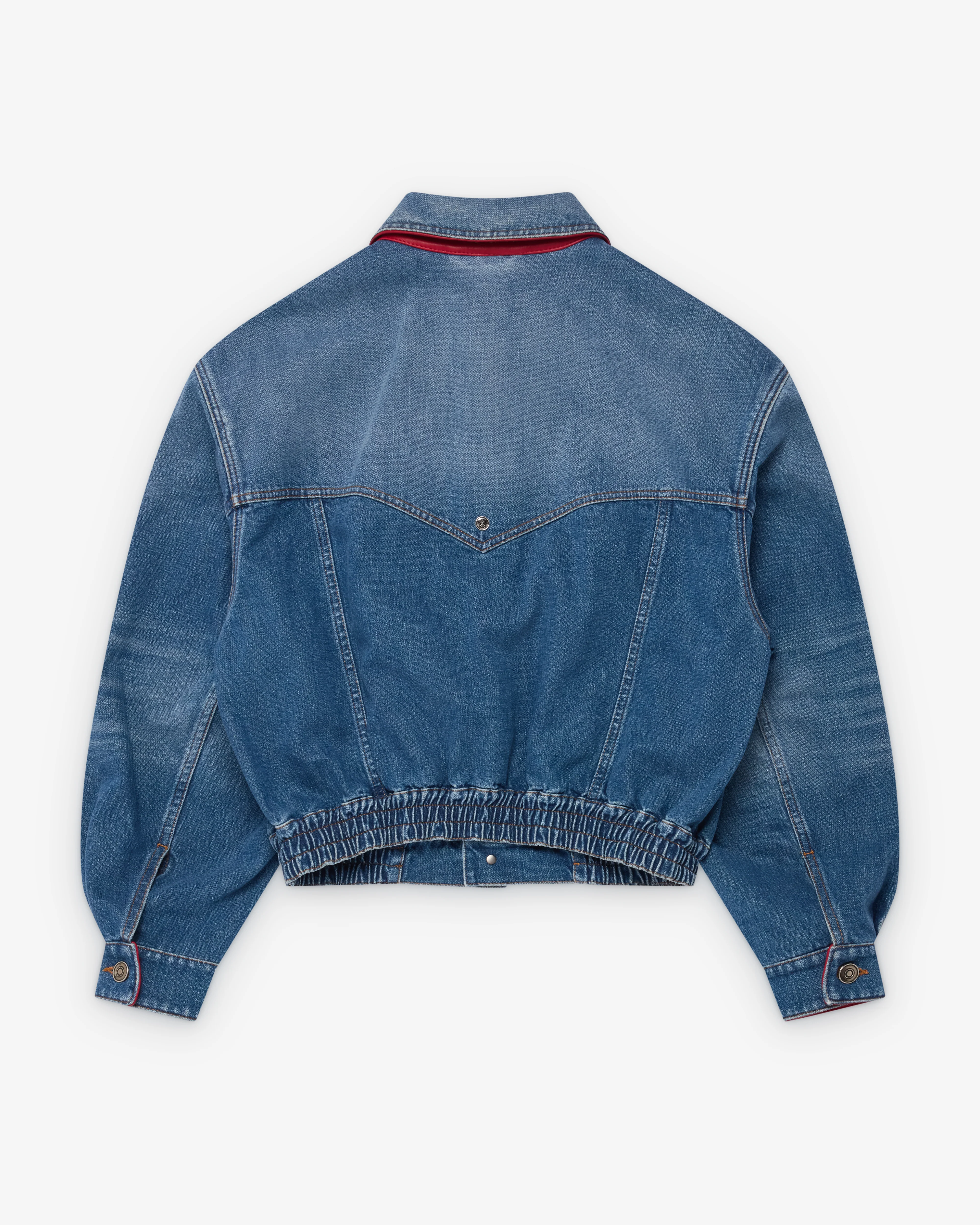 Versace - Women's Oversized Denim Blouson - (Medium Blue) - Image 2