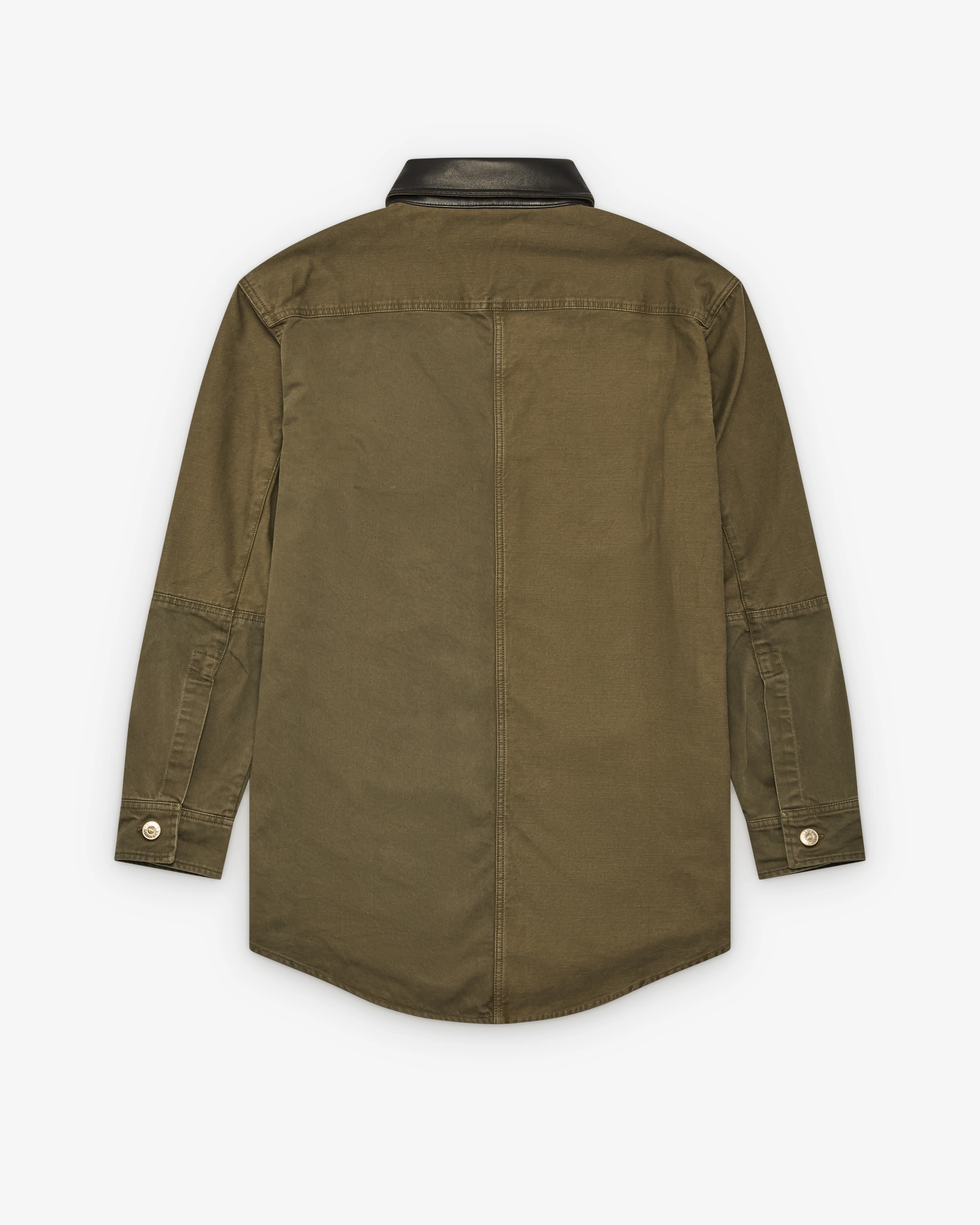 Wales Bonner - Men's Brixton Shirt Jacket - (Olive/Black) - Image 2