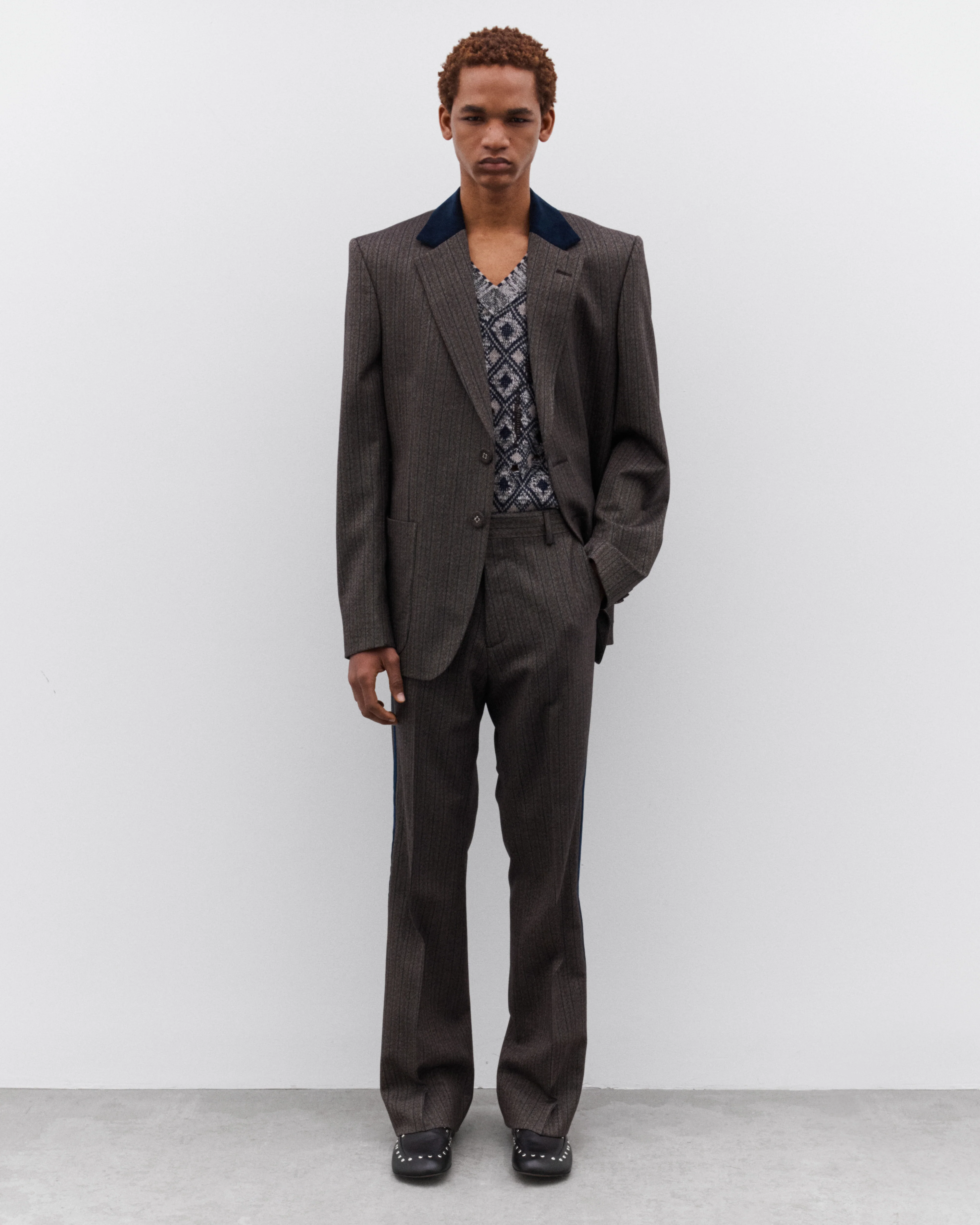 Wales Bonner - Men’s Alto Blazer - (Grey) - Image 6