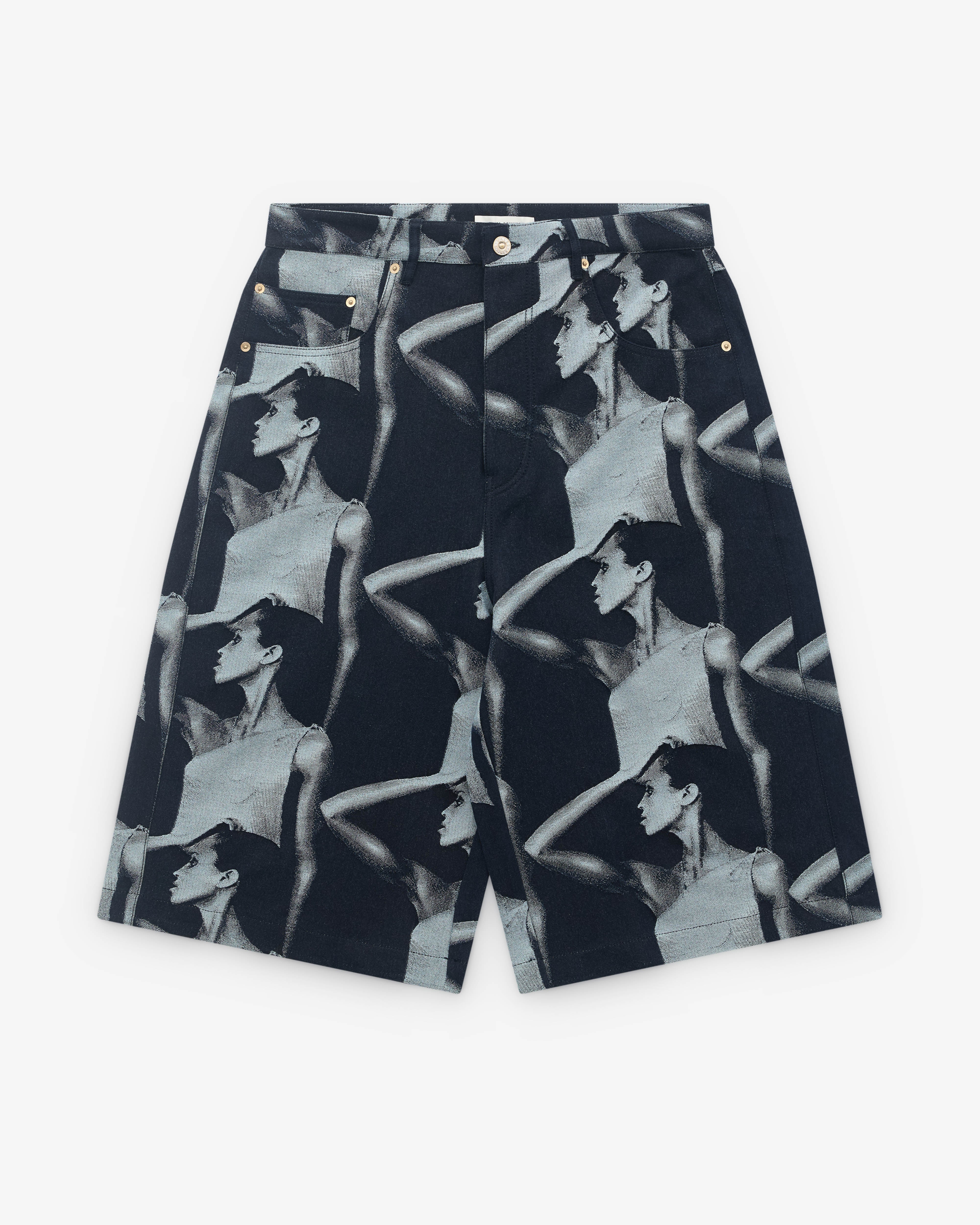 Wales Bonner - Men’s Printed Shorts - (Indigo)