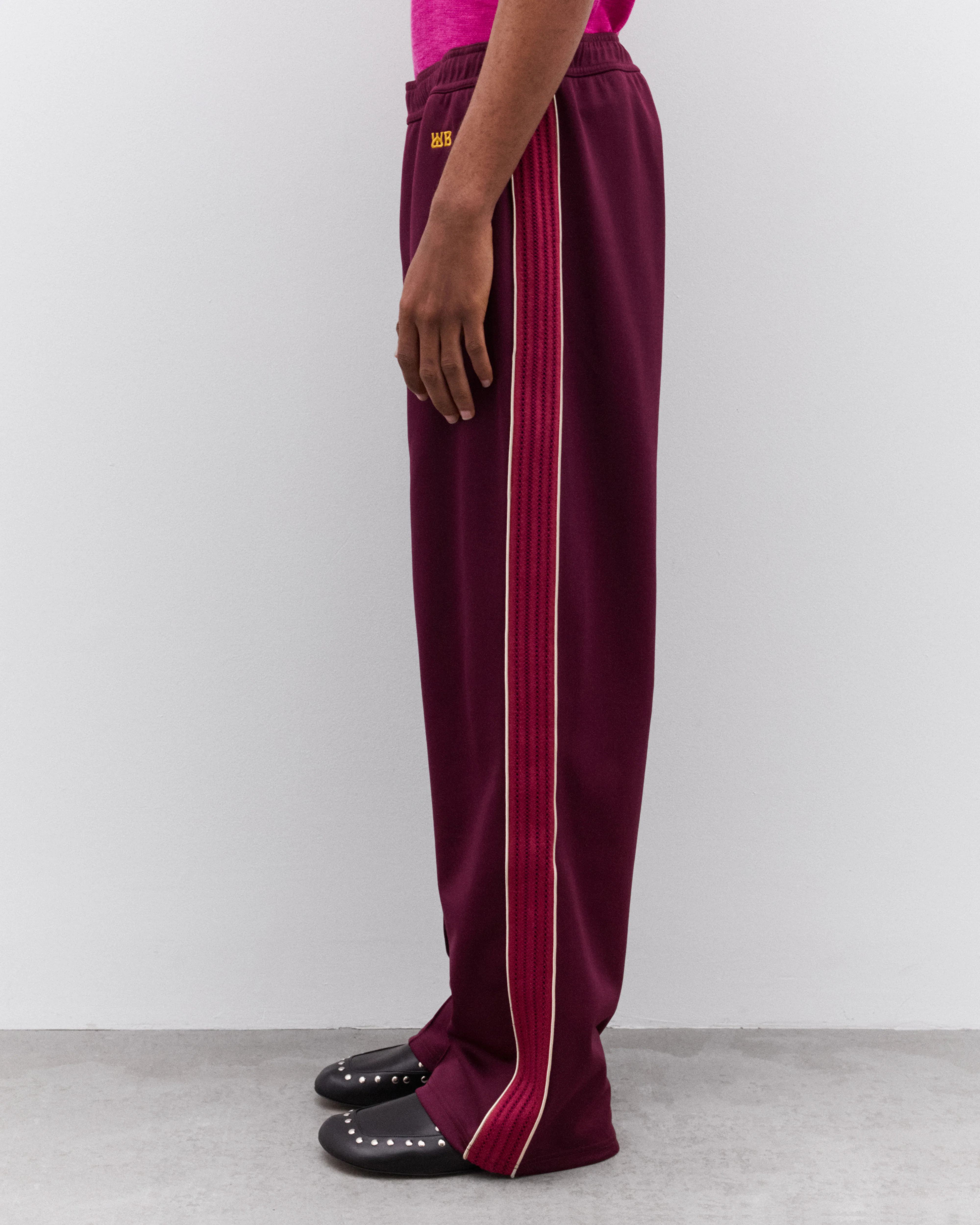 Wales Bonner - Men’s Track Pant - (Burgundy) - Image 4