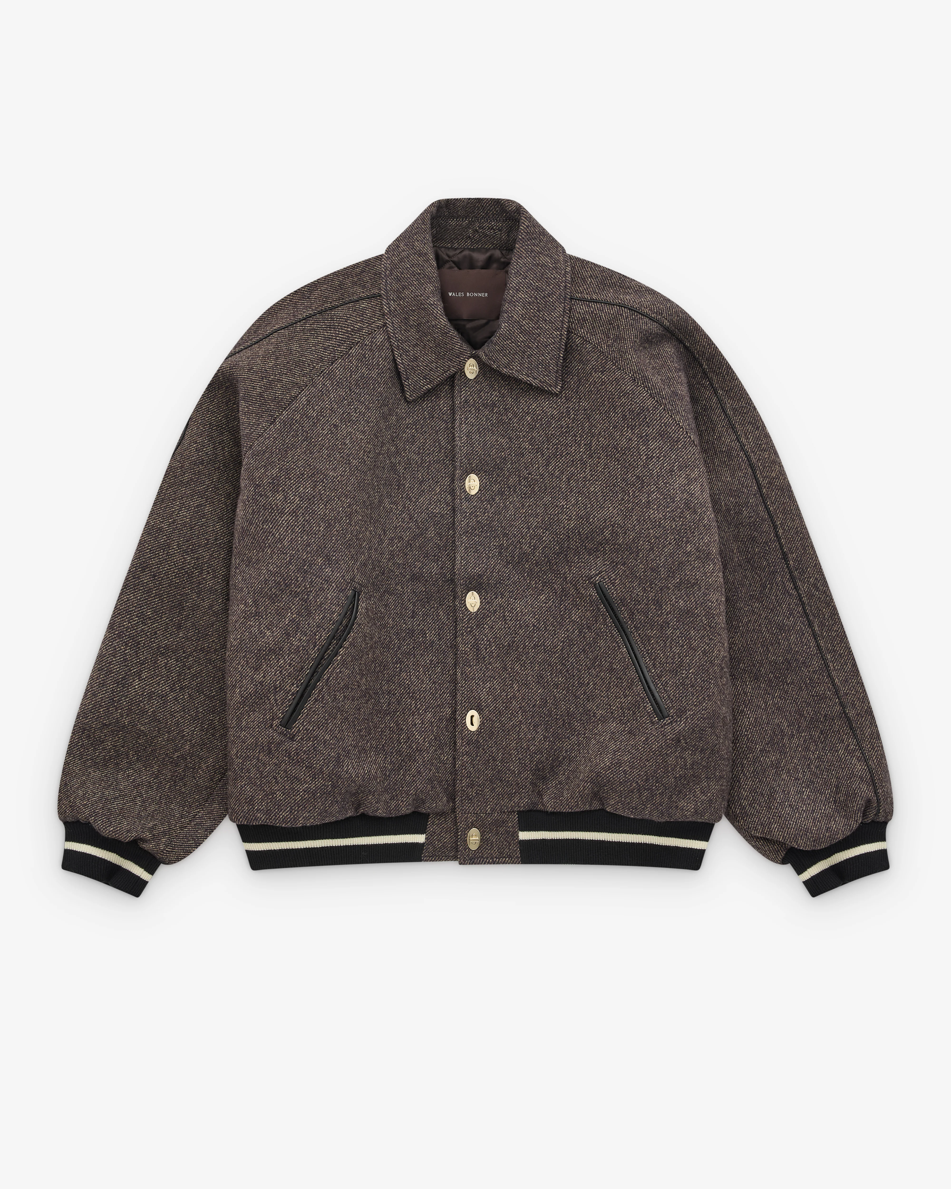 Wales Bonner - Men’s Varsity Jacket - (Grey)