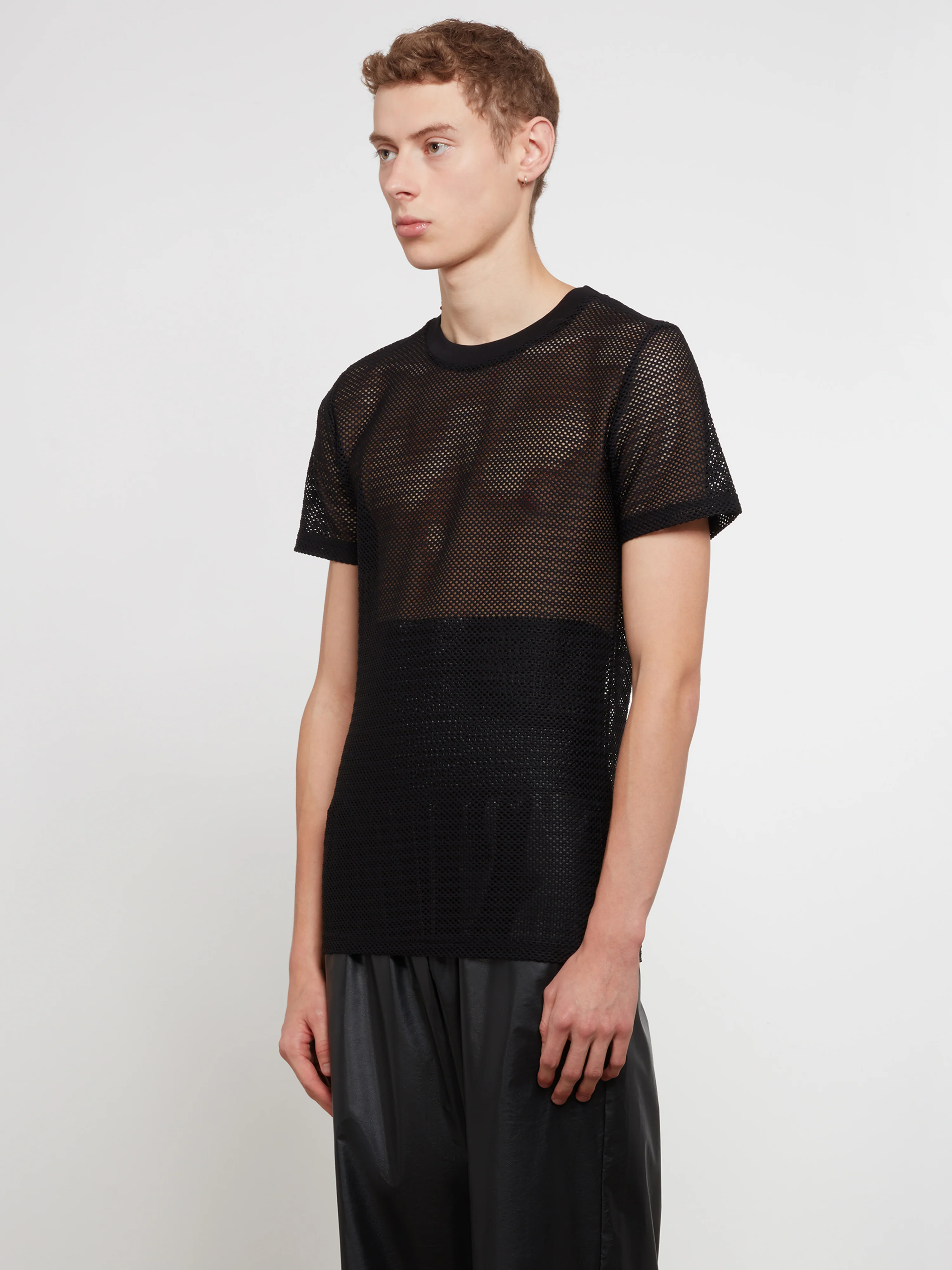 Walter Van Beirendonck - Men’s Net Top - (Black) - Image 3